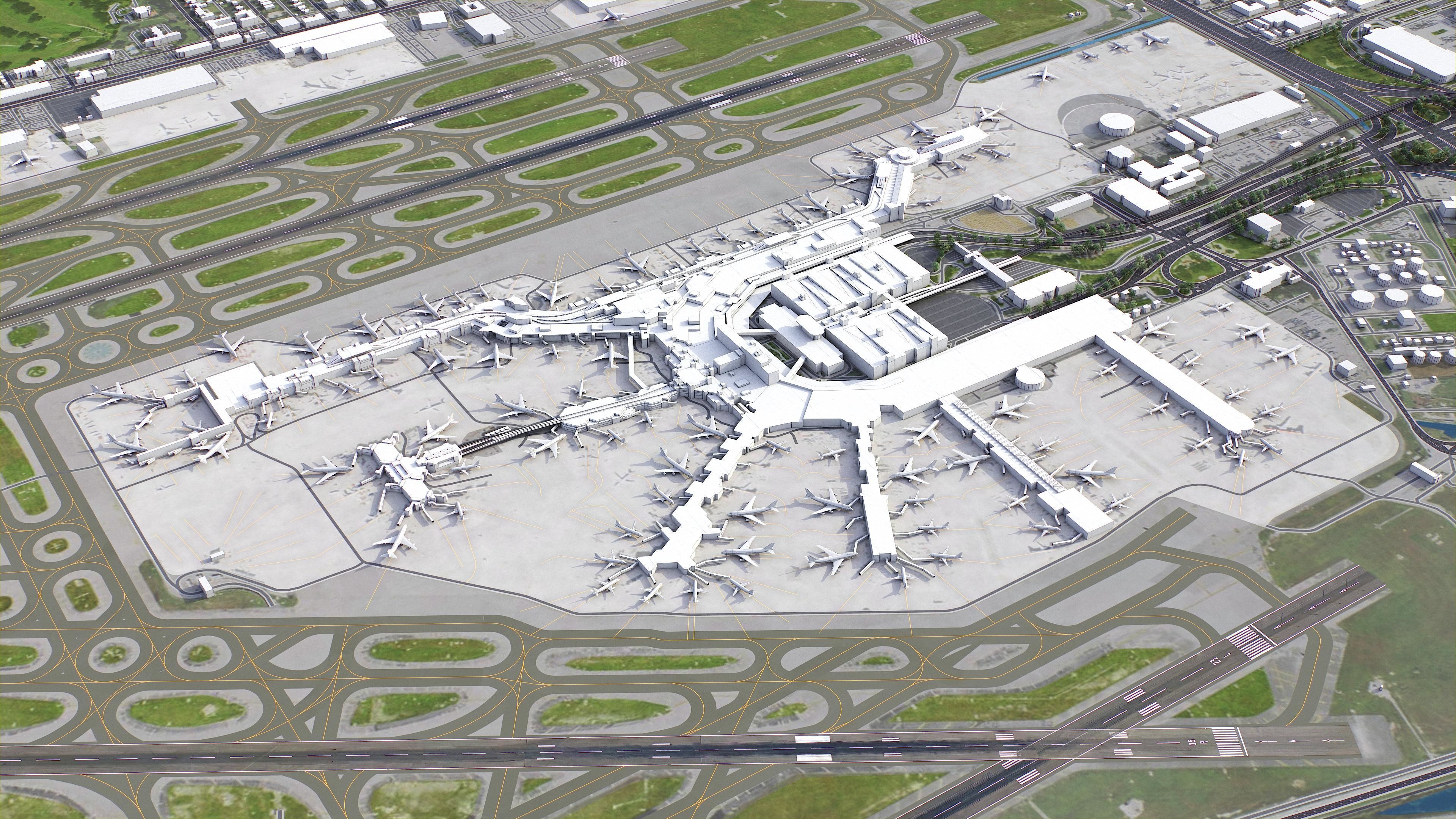 Miami - International Airport - MIA Low-poly 3D model_3