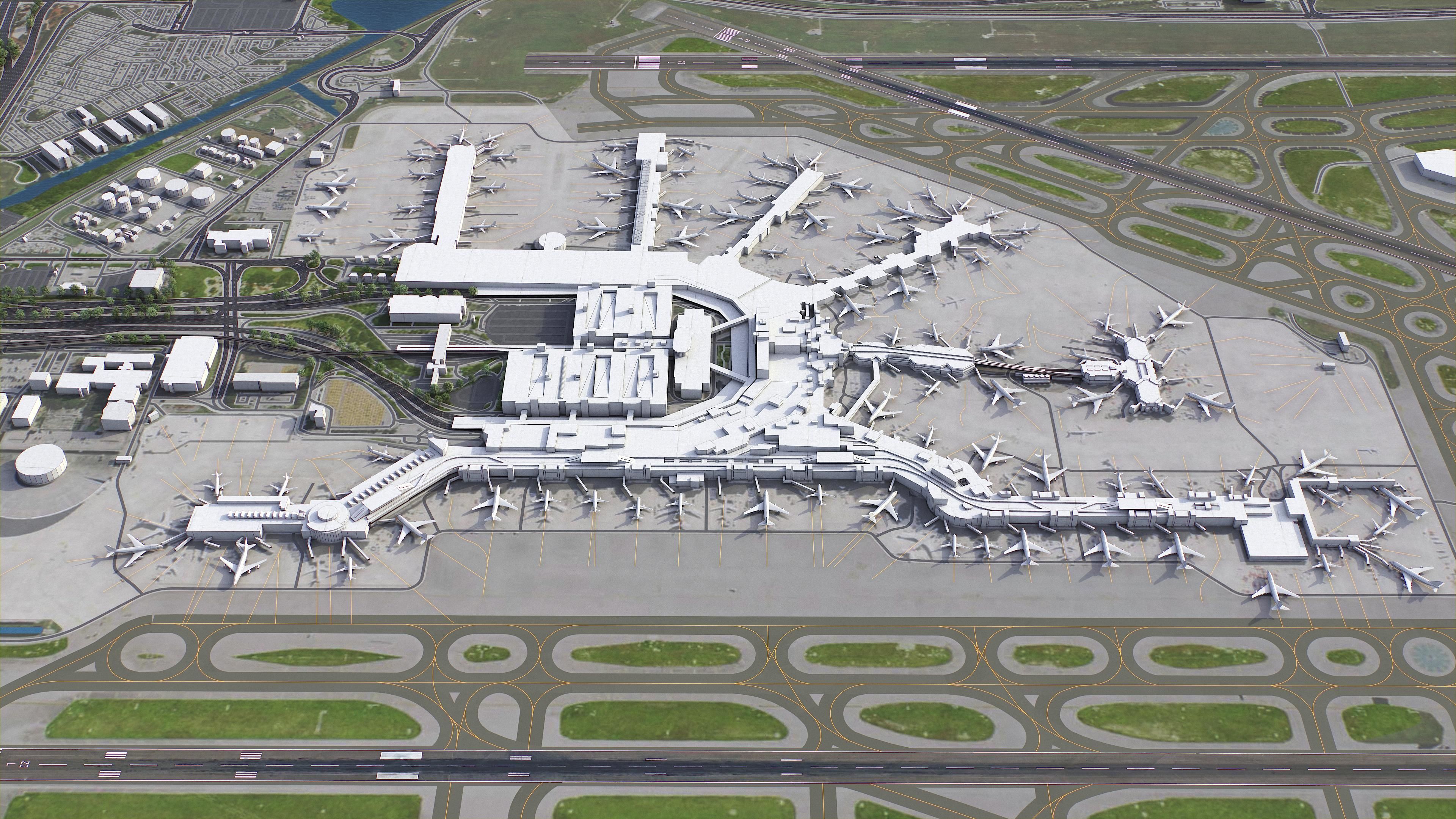 Miami - International Airport - MIA Low-poly 3D model_4