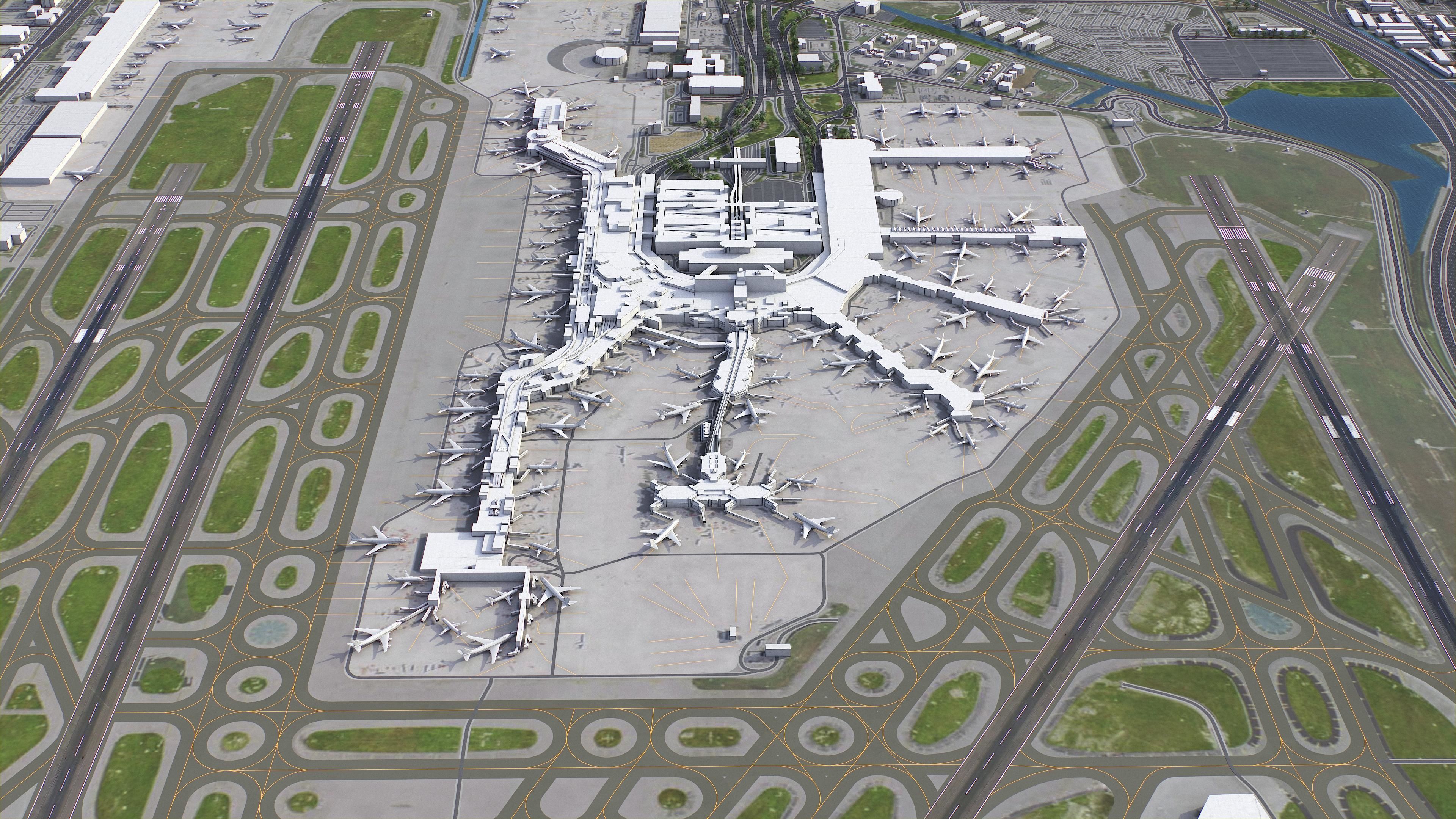 Miami - International Airport - MIA Low-poly 3D model_7