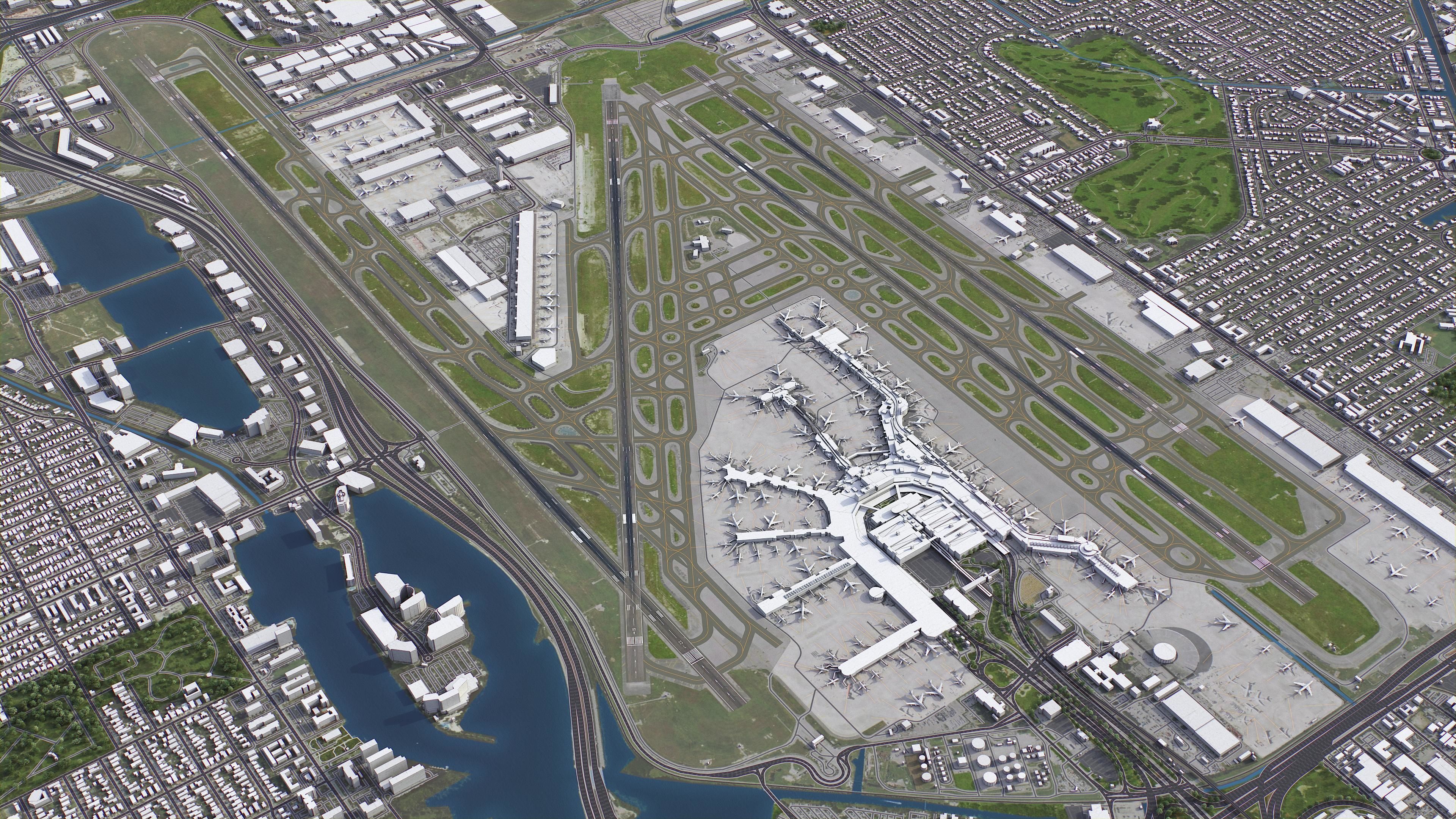 Miami - International Airport - MIA Low-poly 3D model_8