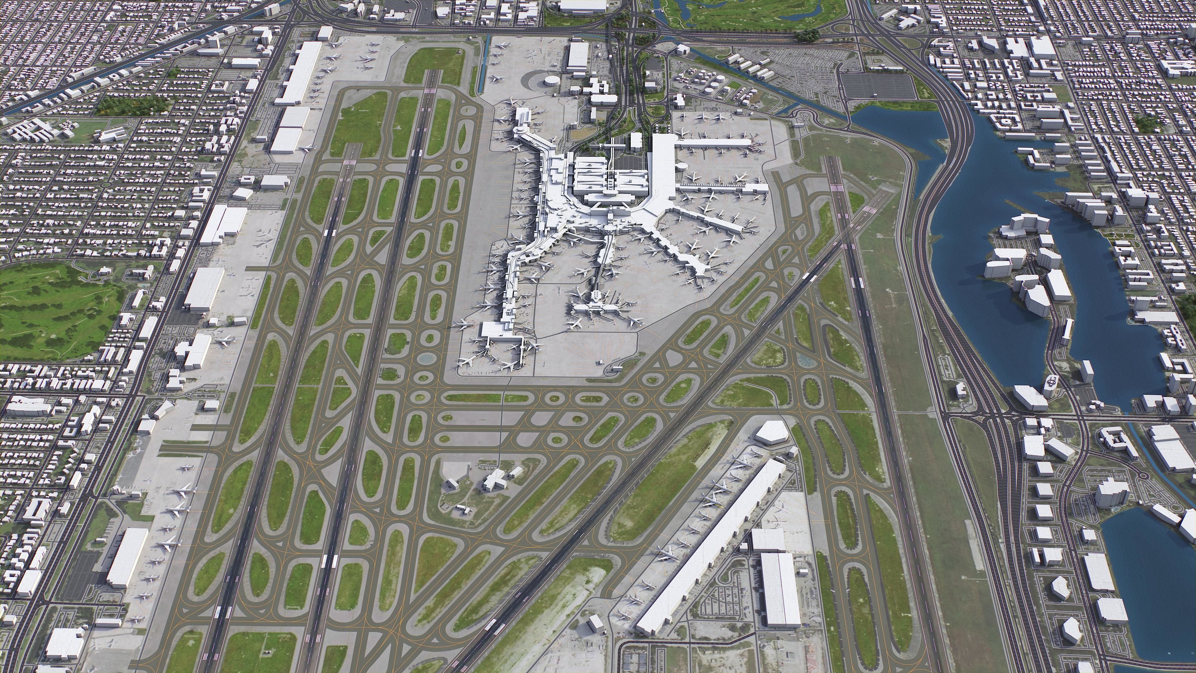 Miami - International Airport - MIA Low-poly 3D model_5