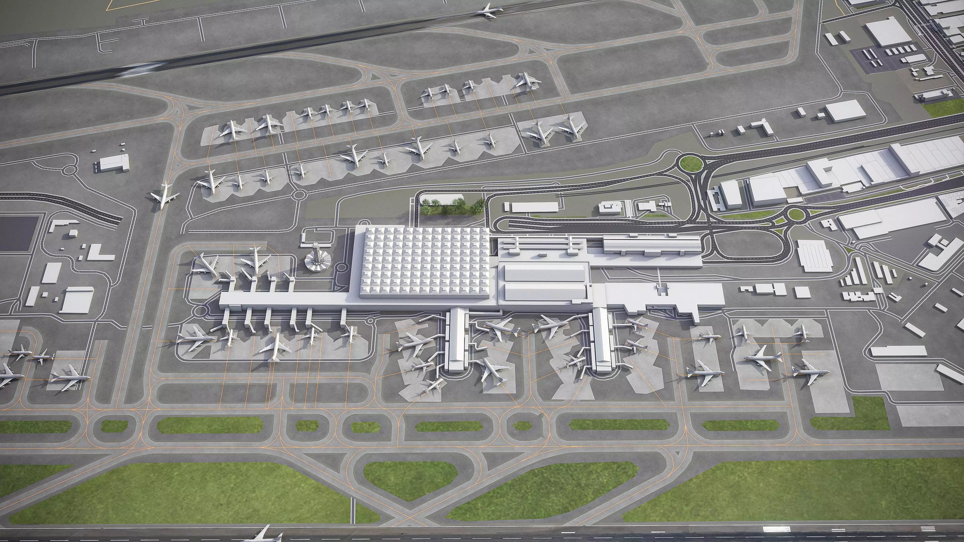 Malaga - Costa del Sol Airport - AGP Low-poly 3D model