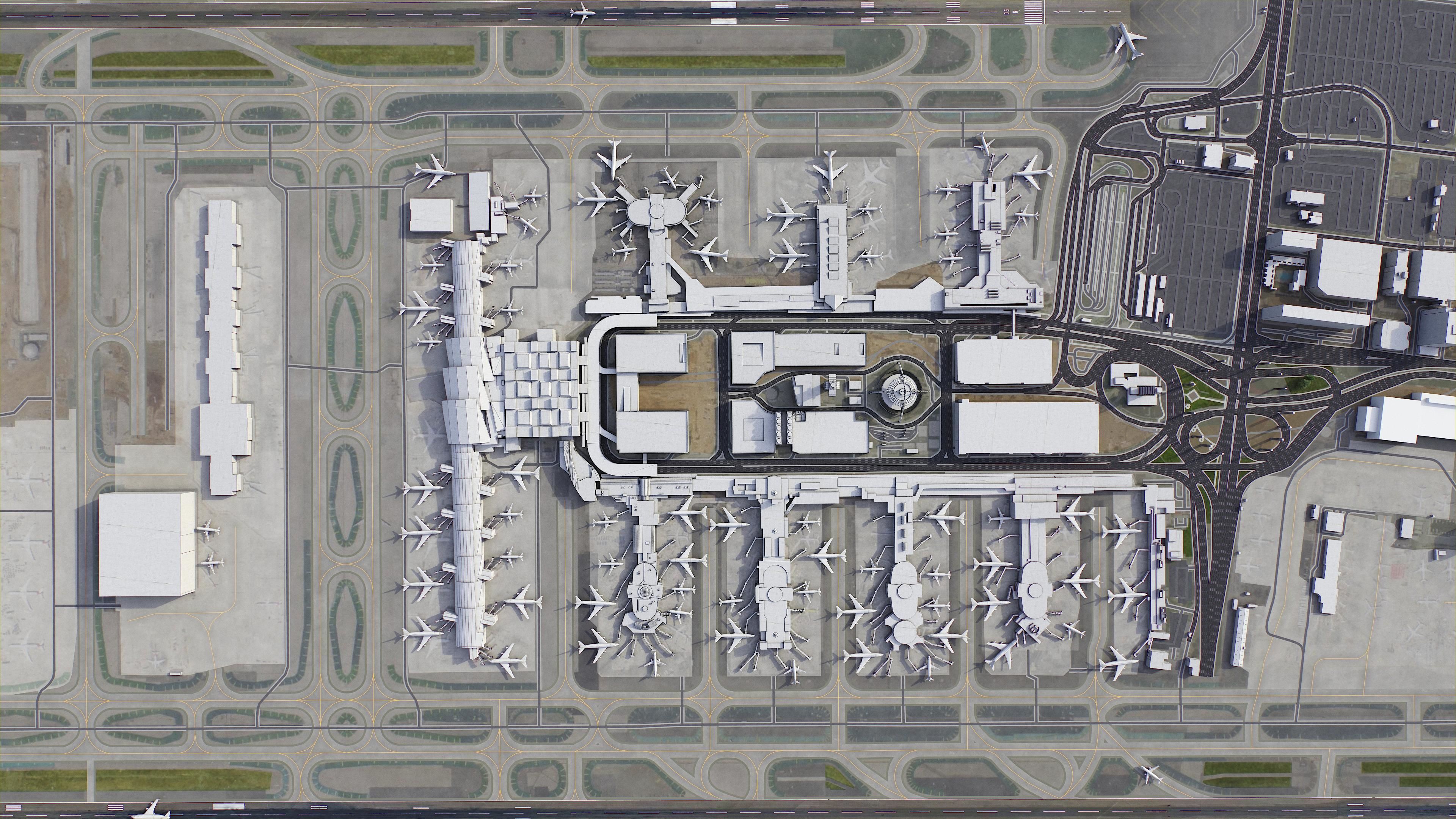 Los Angeles - Airport - LAX Low-poly 3D model_6