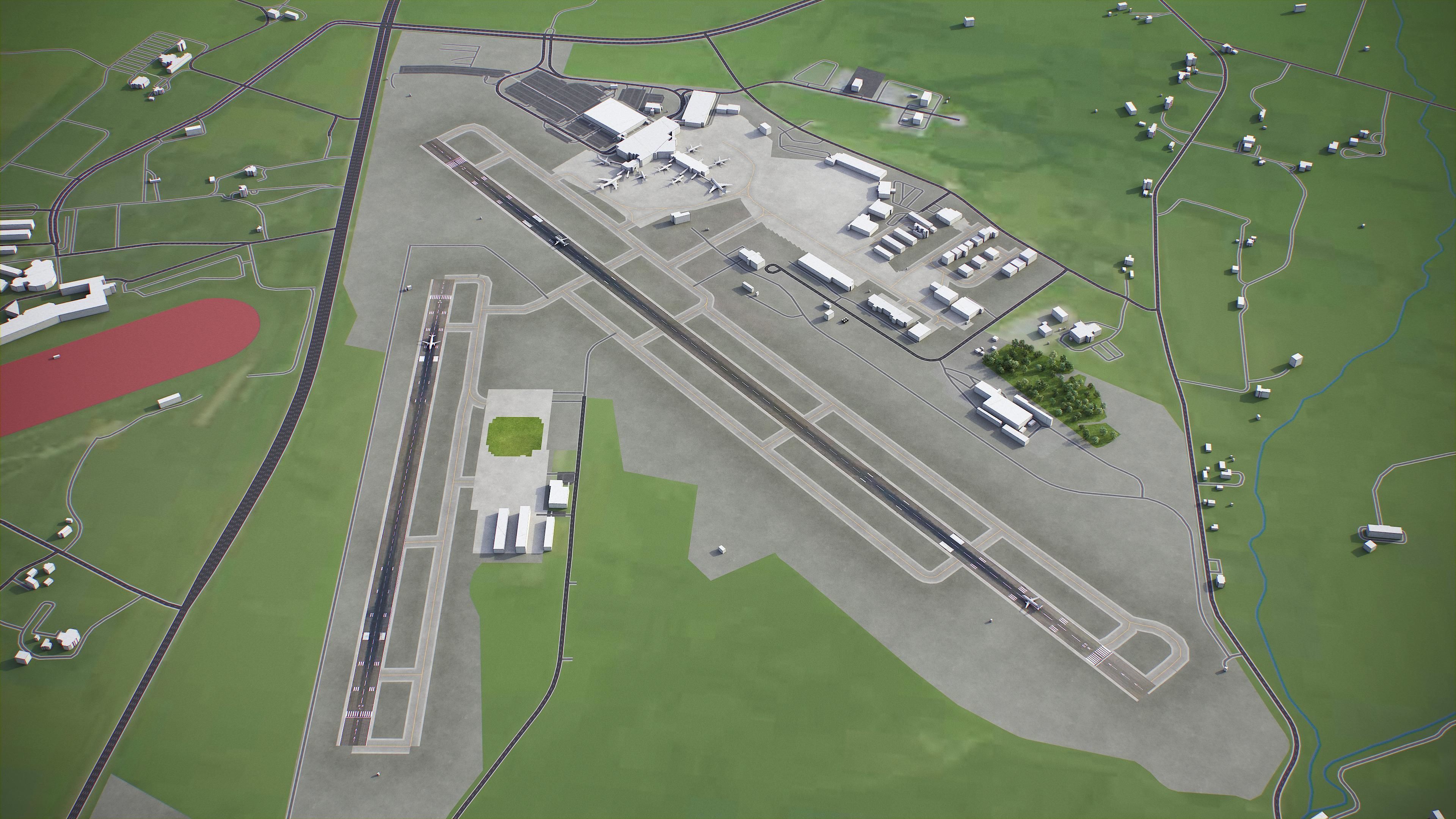 Lexington - Blue Grass Airport - LEX Low-poly 3D model_4