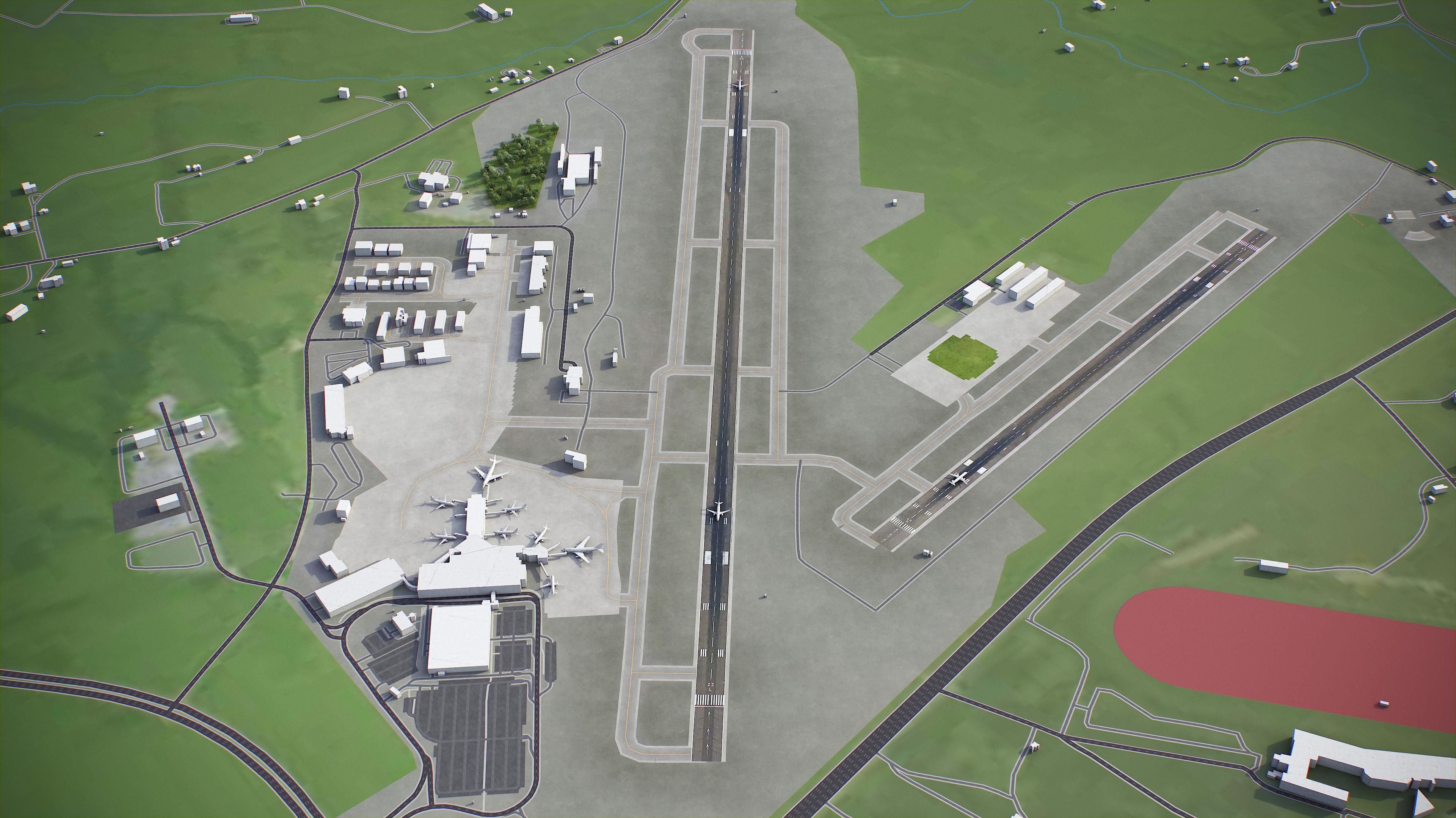 Lexington - Blue Grass Airport - LEX Low-poly 3D model_2