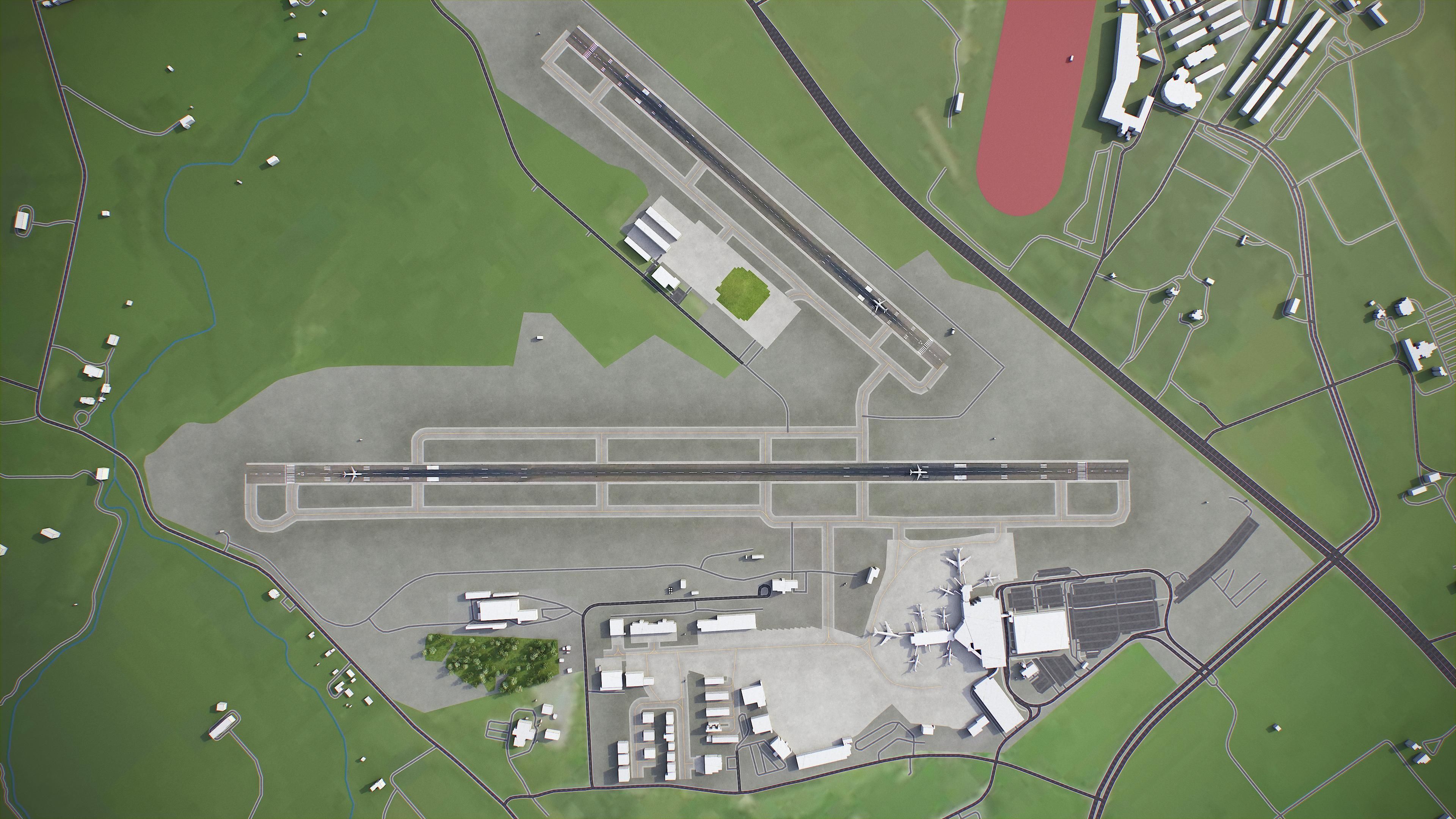 Lexington - Blue Grass Airport - LEX Low-poly 3D model_8