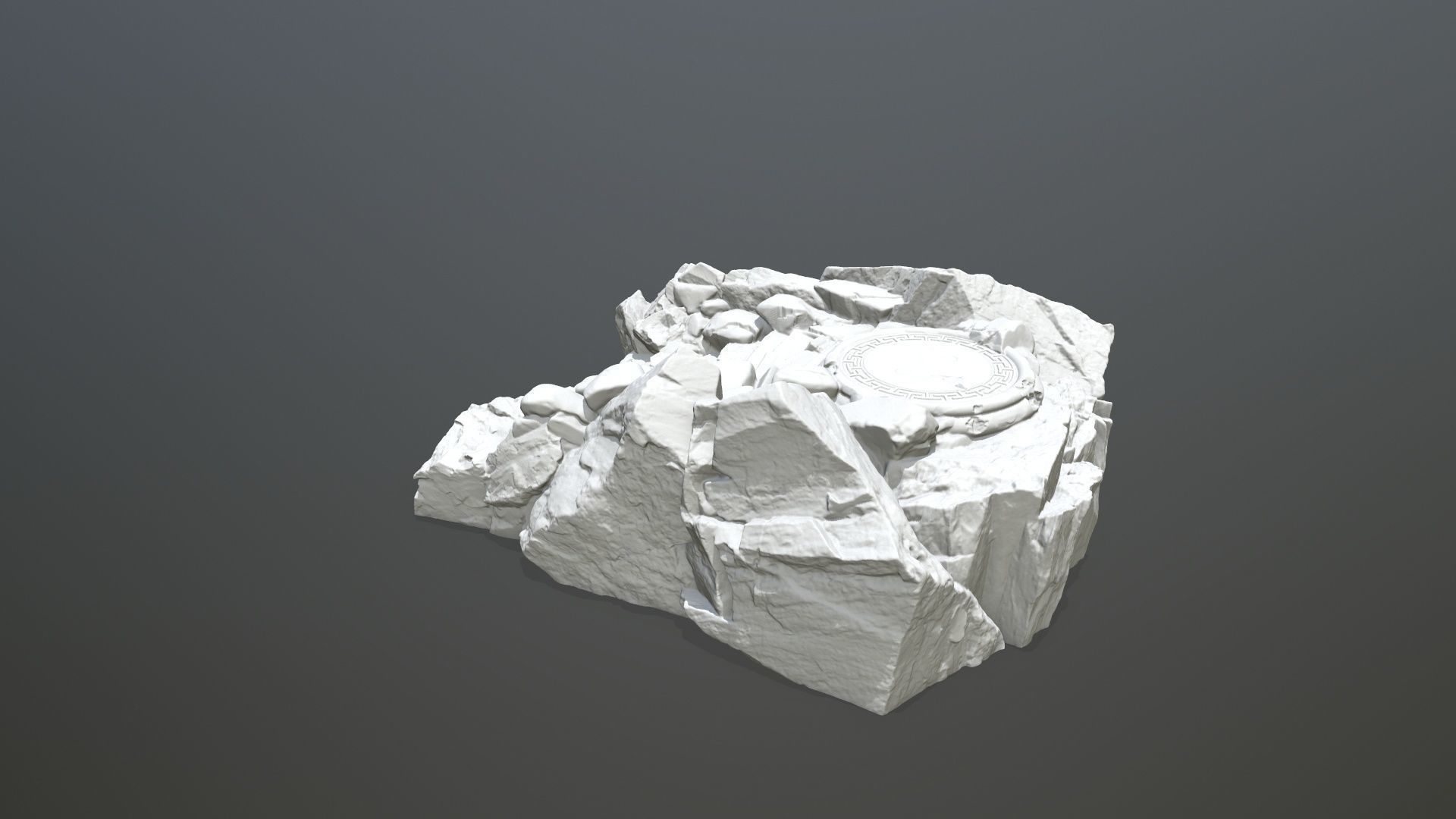 old temple 3D print model_3