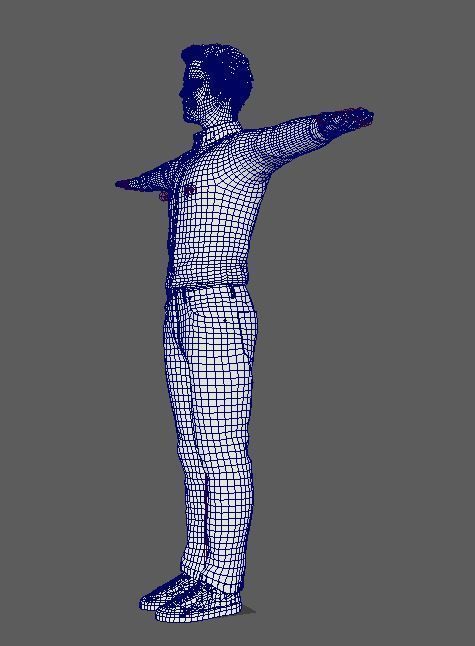 Chris Pratt Character Low-poly 3D model_29