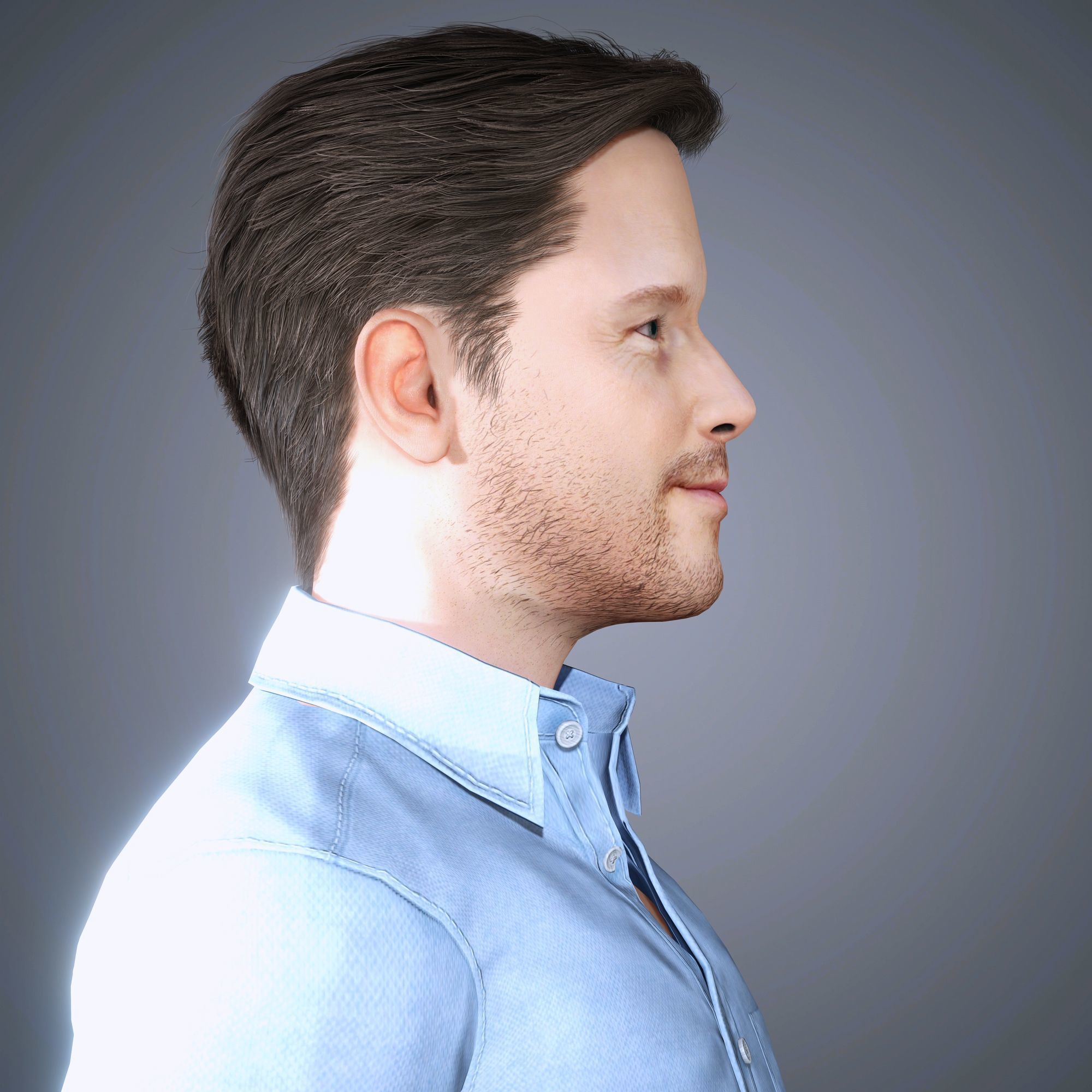 Chris Pratt Character Low-poly 3D model_3