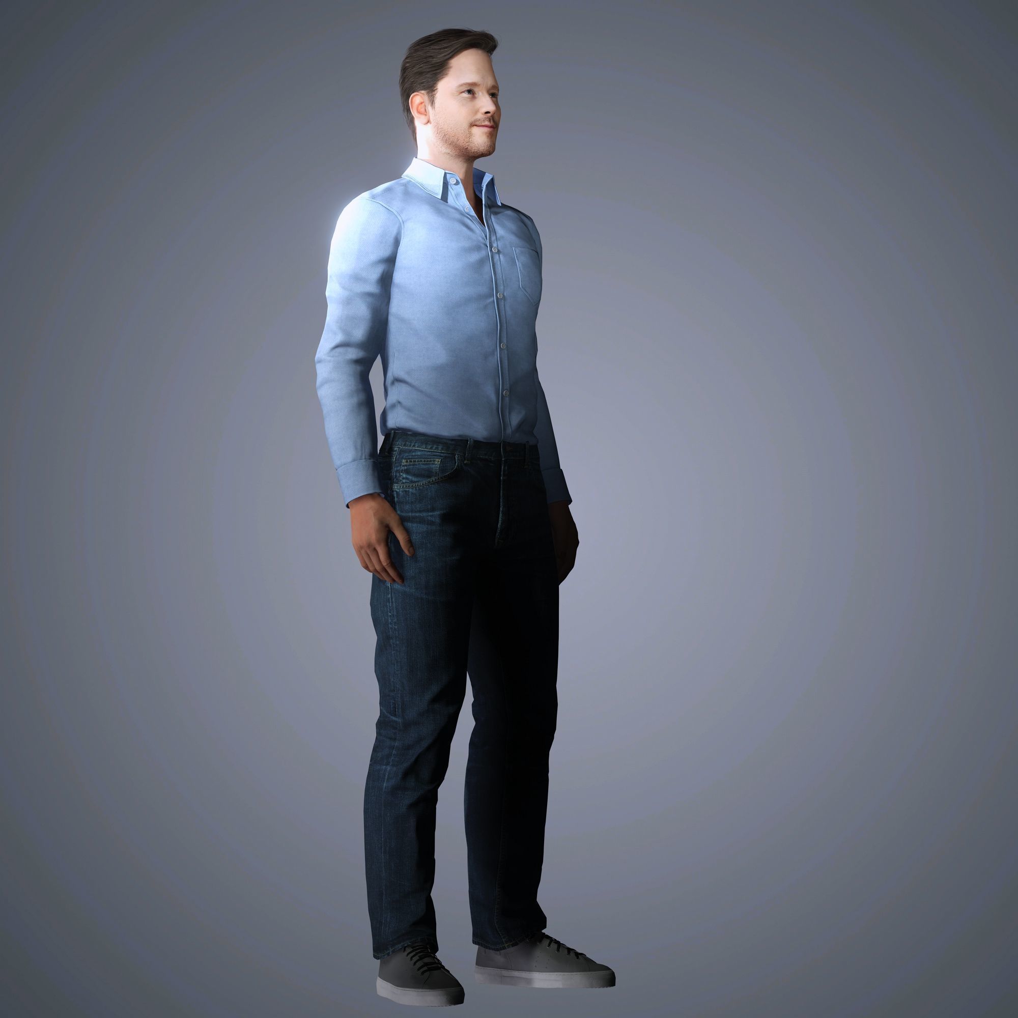 Chris Pratt Character Low-poly 3D model_5