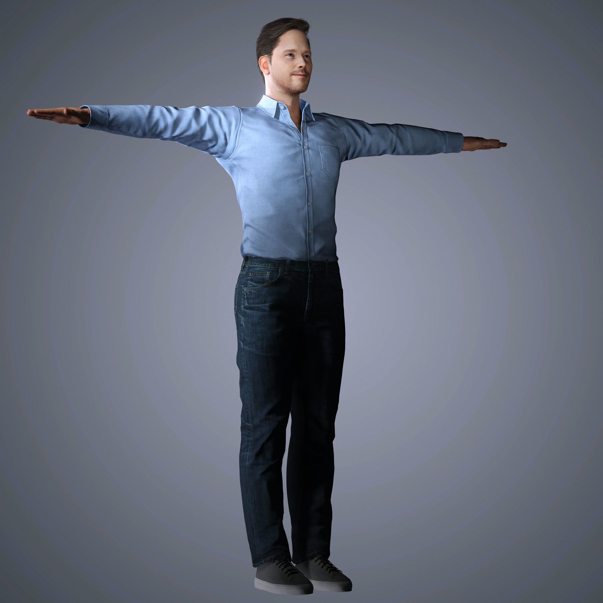 Chris Pratt Character Low-poly 3D model_11