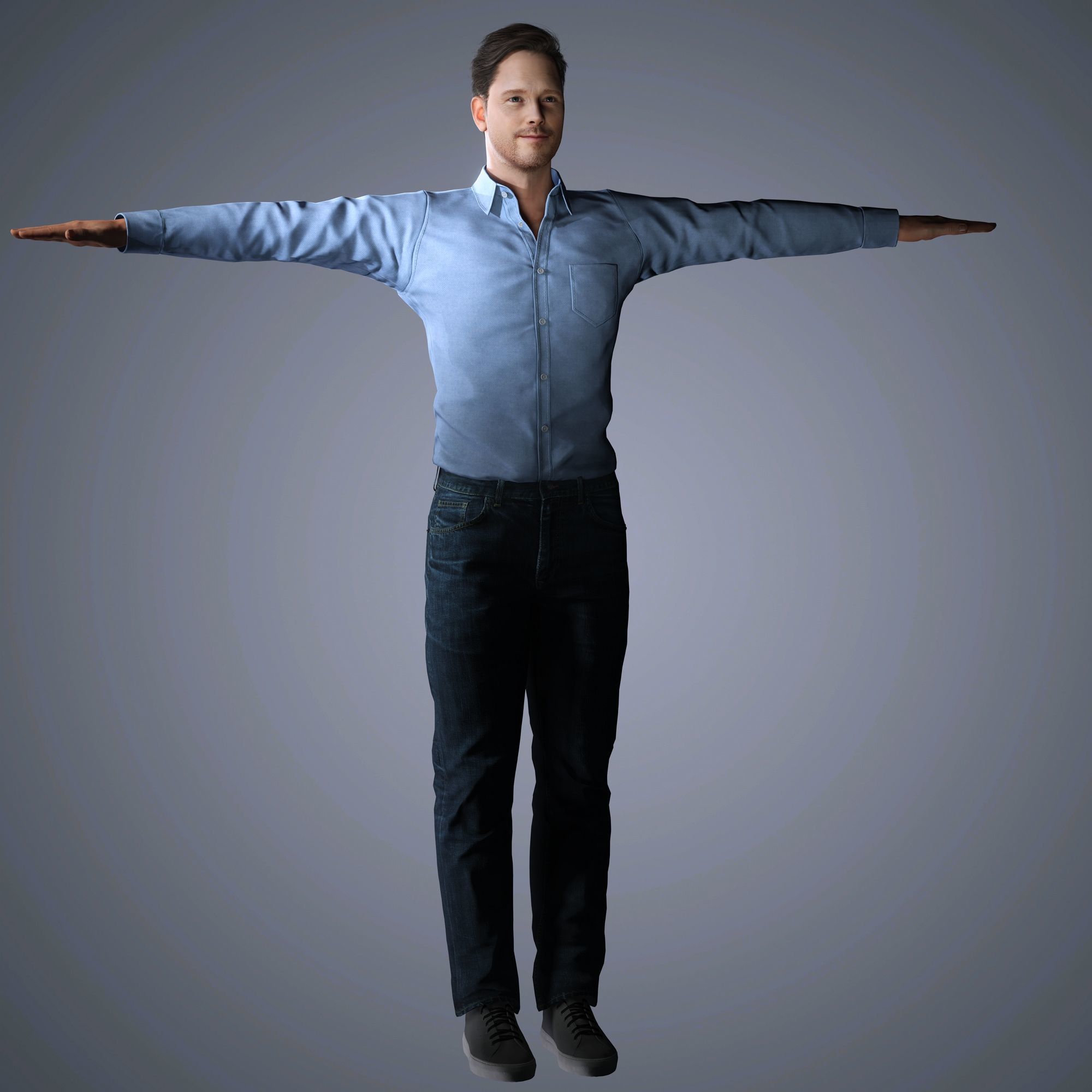 Chris Pratt Character Low-poly 3D model_15