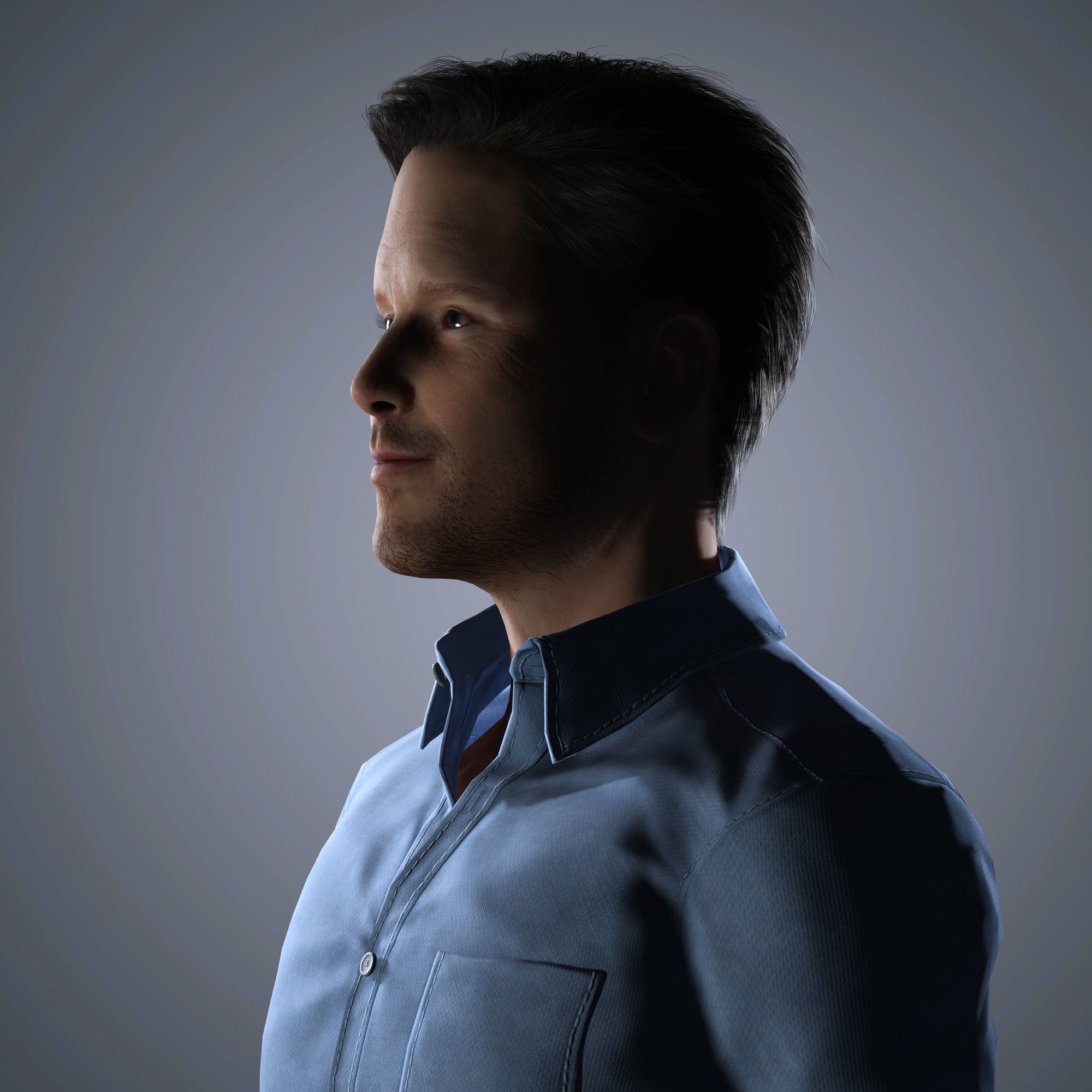 Chris Pratt Character Low-poly 3D model_4