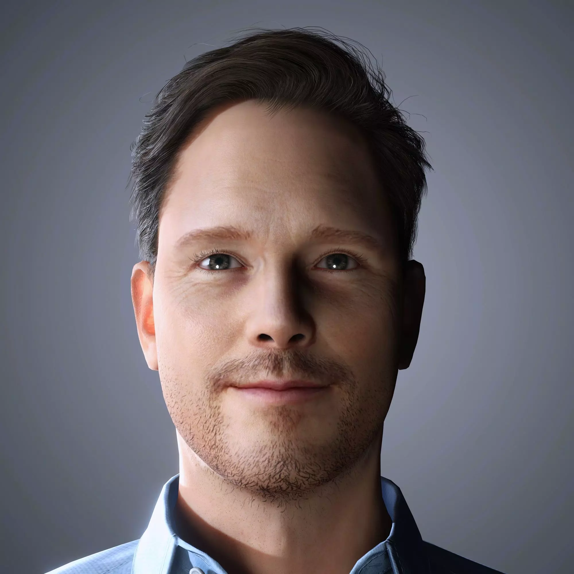 Chris Pratt Character Low-poly 3D model_0