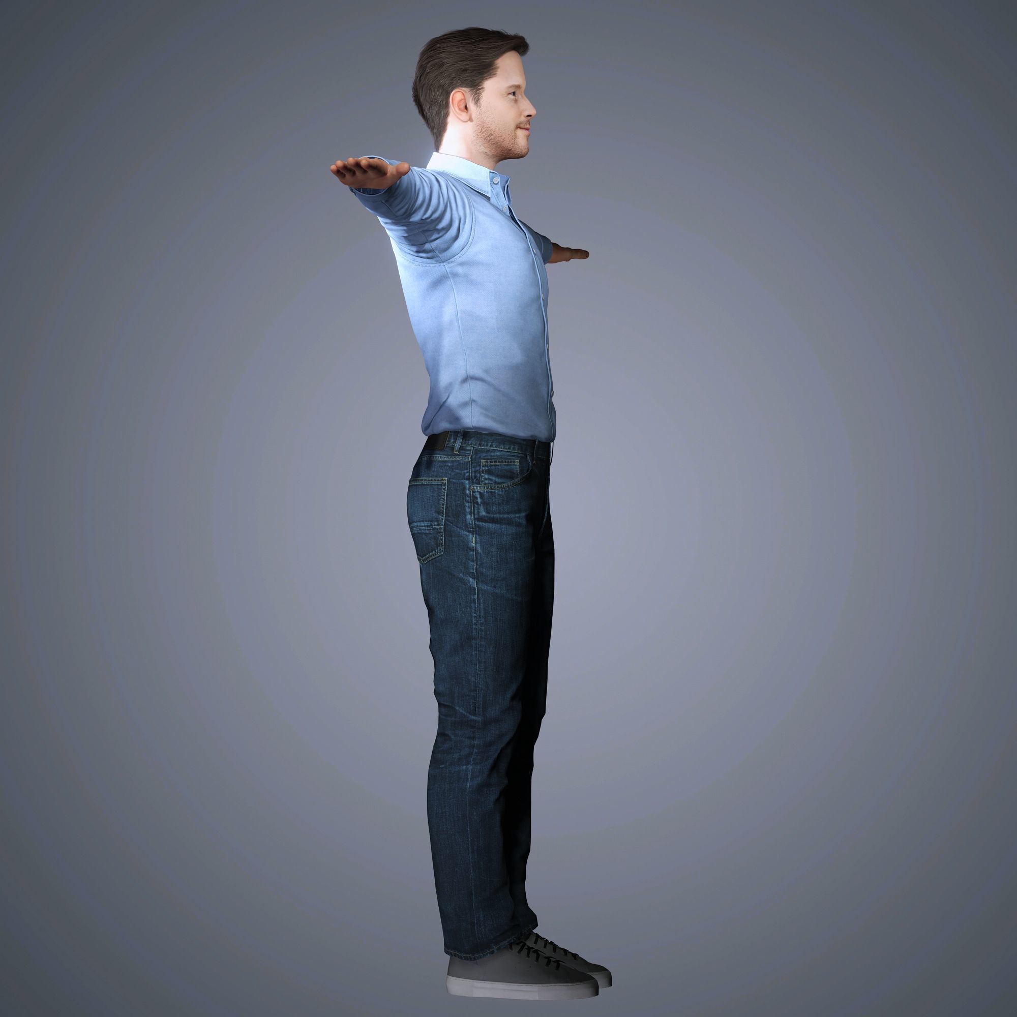 Chris Pratt Character Low-poly 3D model_10