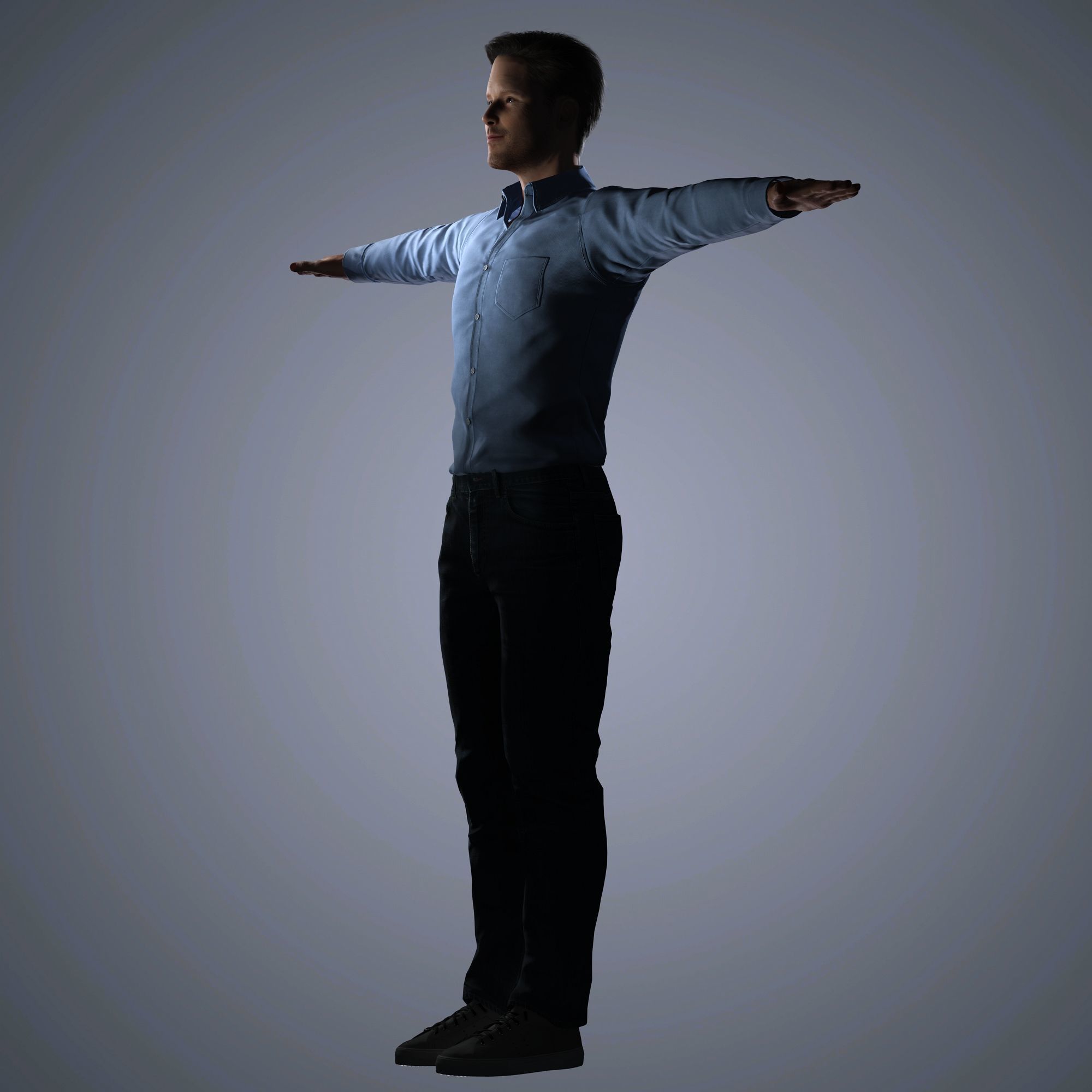 Chris Pratt Character Low-poly 3D model_18