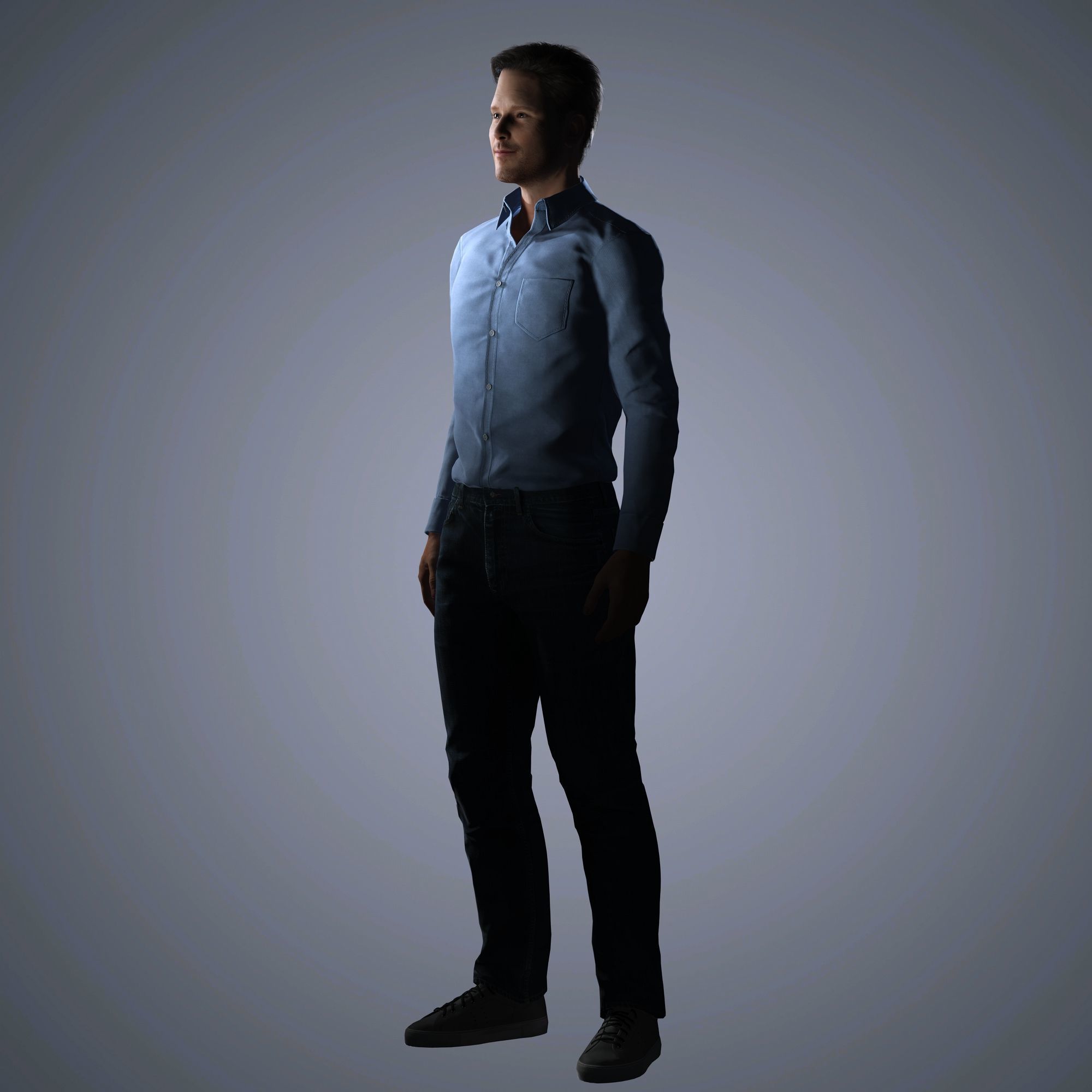 Chris Pratt Character Low-poly 3D model_7