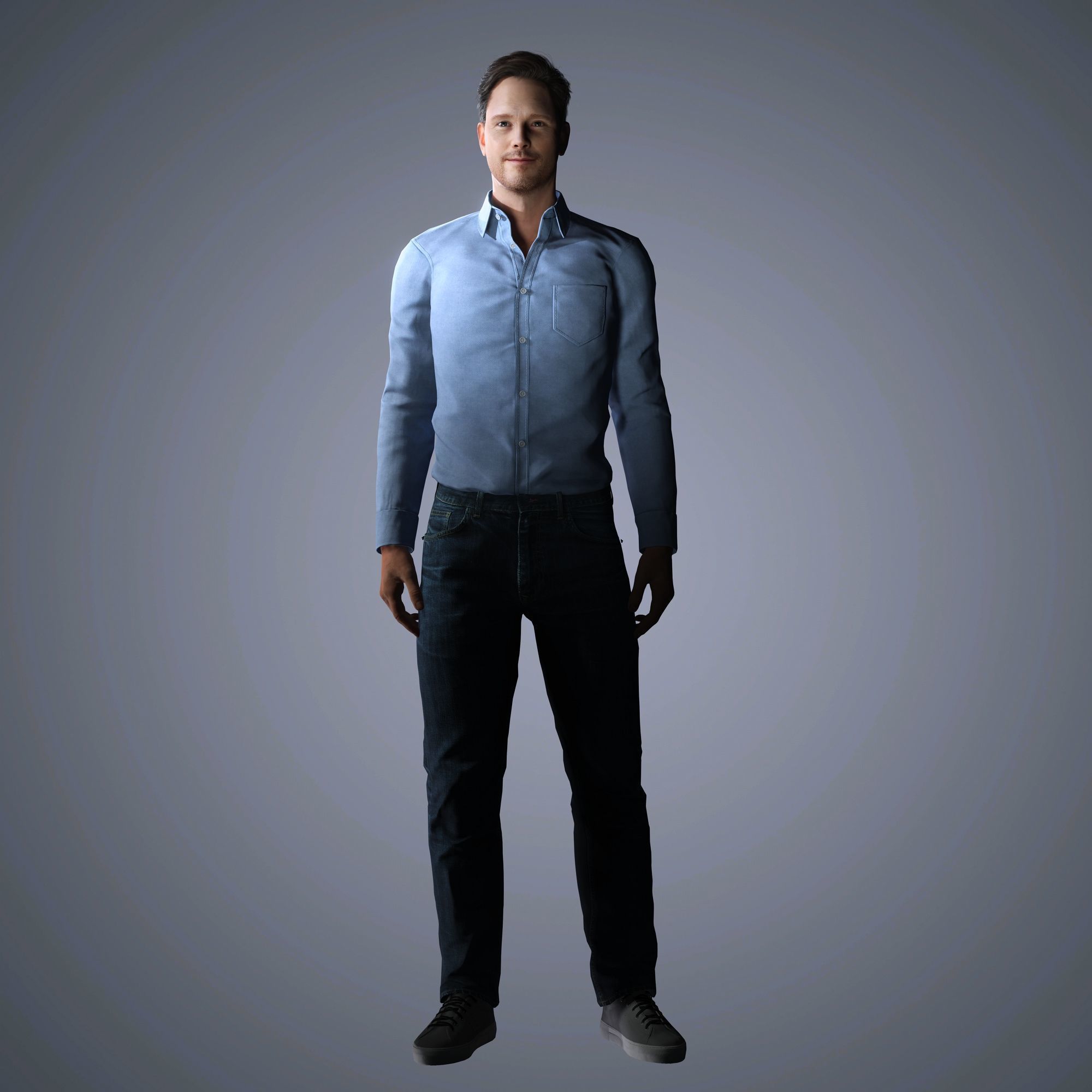 Chris Pratt Character Low-poly 3D model_9