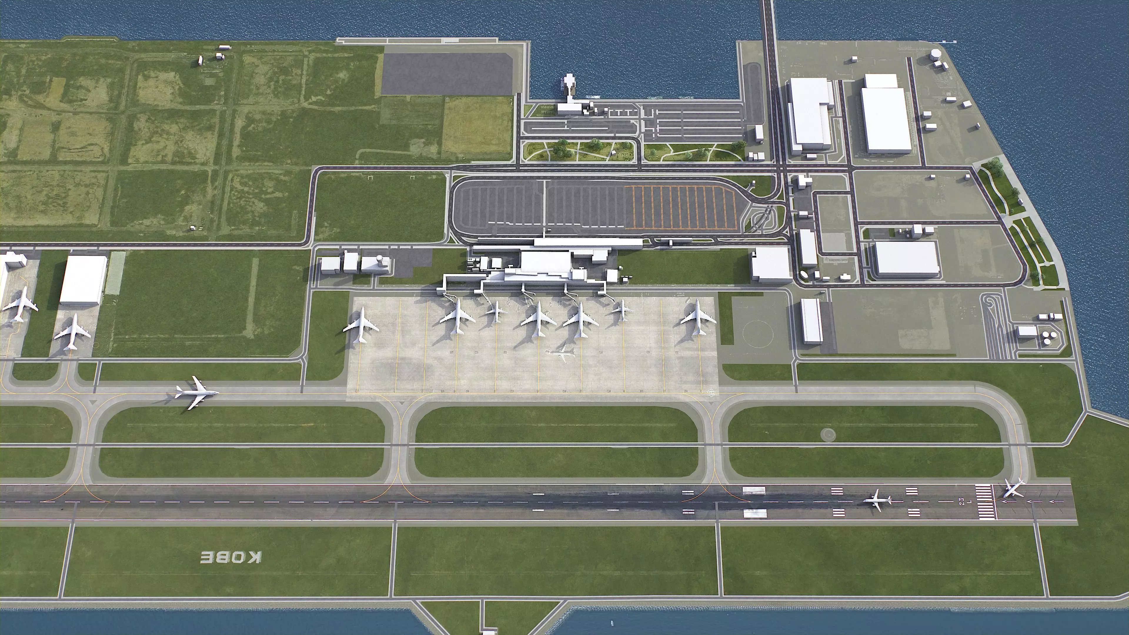 Kobe - Airport - UKB Low-poly 3D model