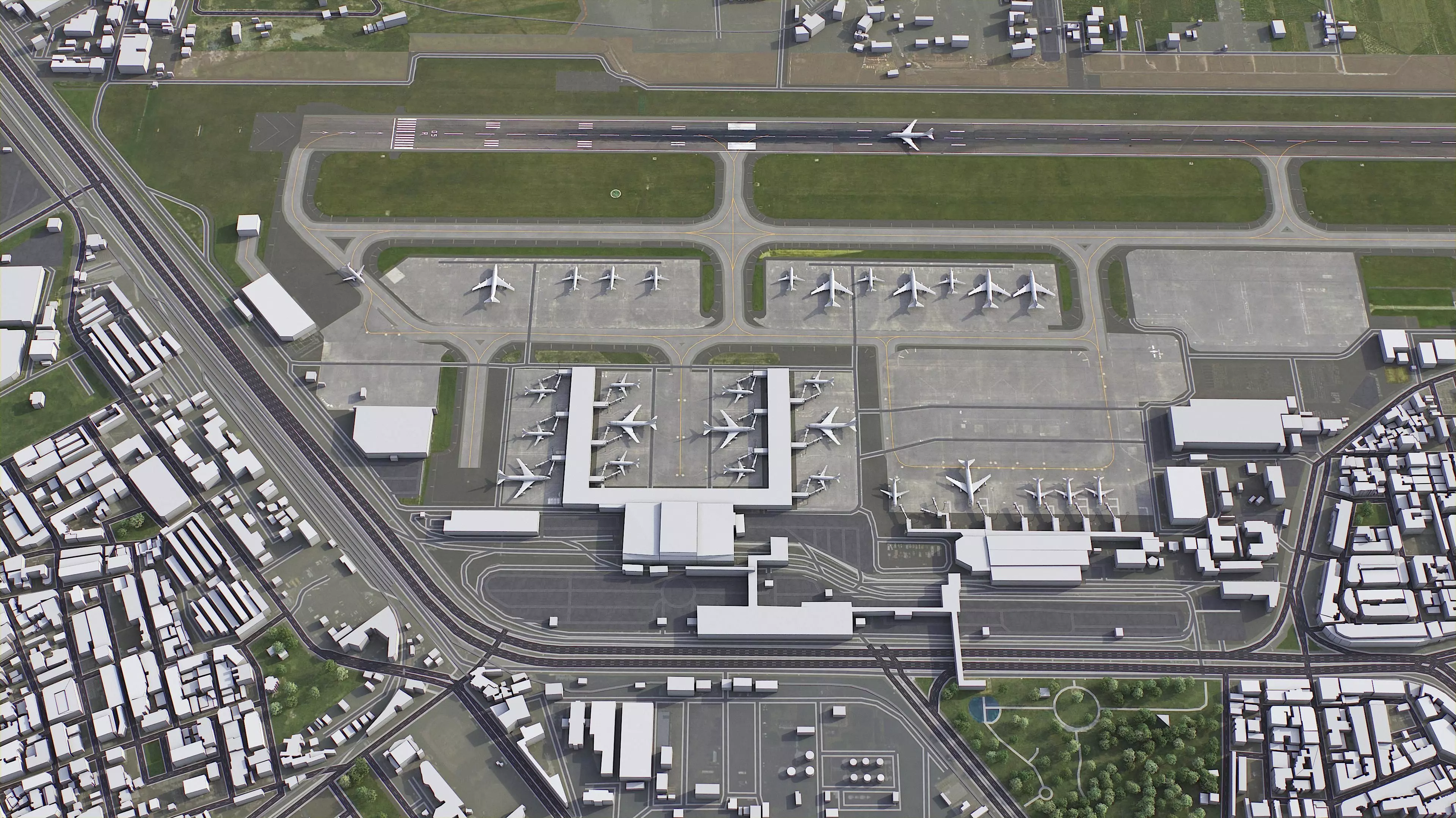 Kaohsiung - Airport - KHH Low-poly 3D model