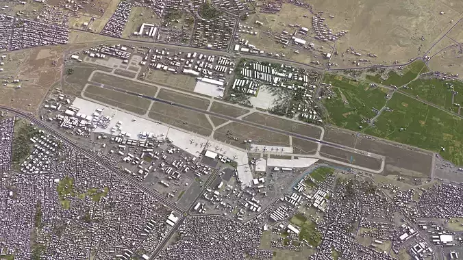 Kabul - Airport - KBL Low-poly 3D model