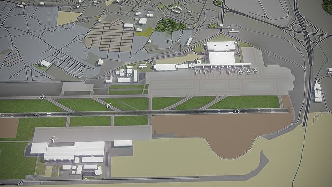 Istanbul - Sabiha Gokcen International Airport - SAW Low-poly 3D model