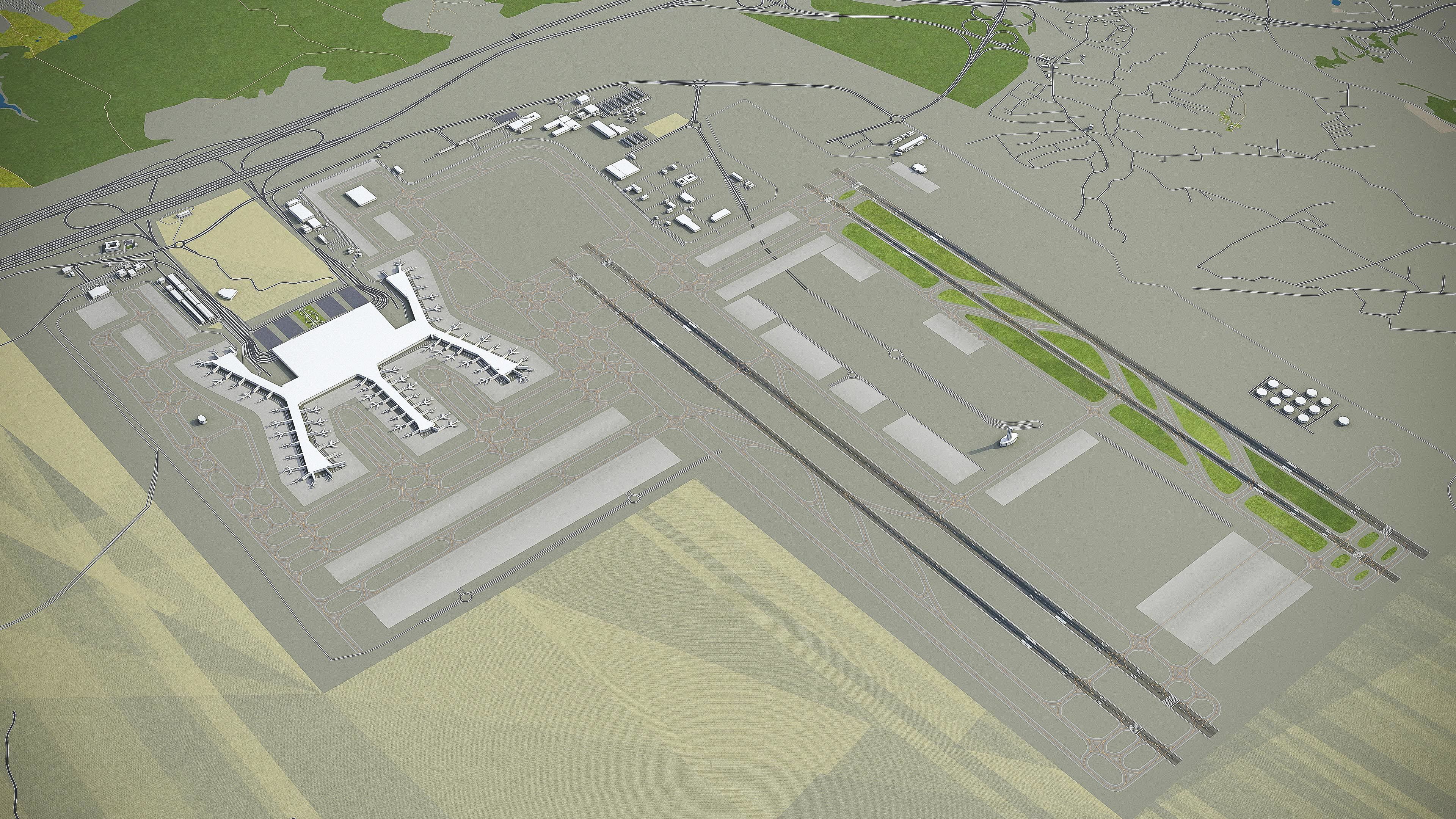Istanbul - Airport - IST Low-poly 3D model_3