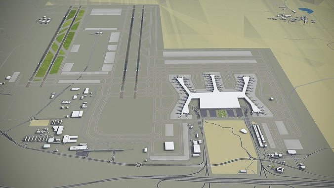 Istanbul - Airport - IST Low-poly 3D model