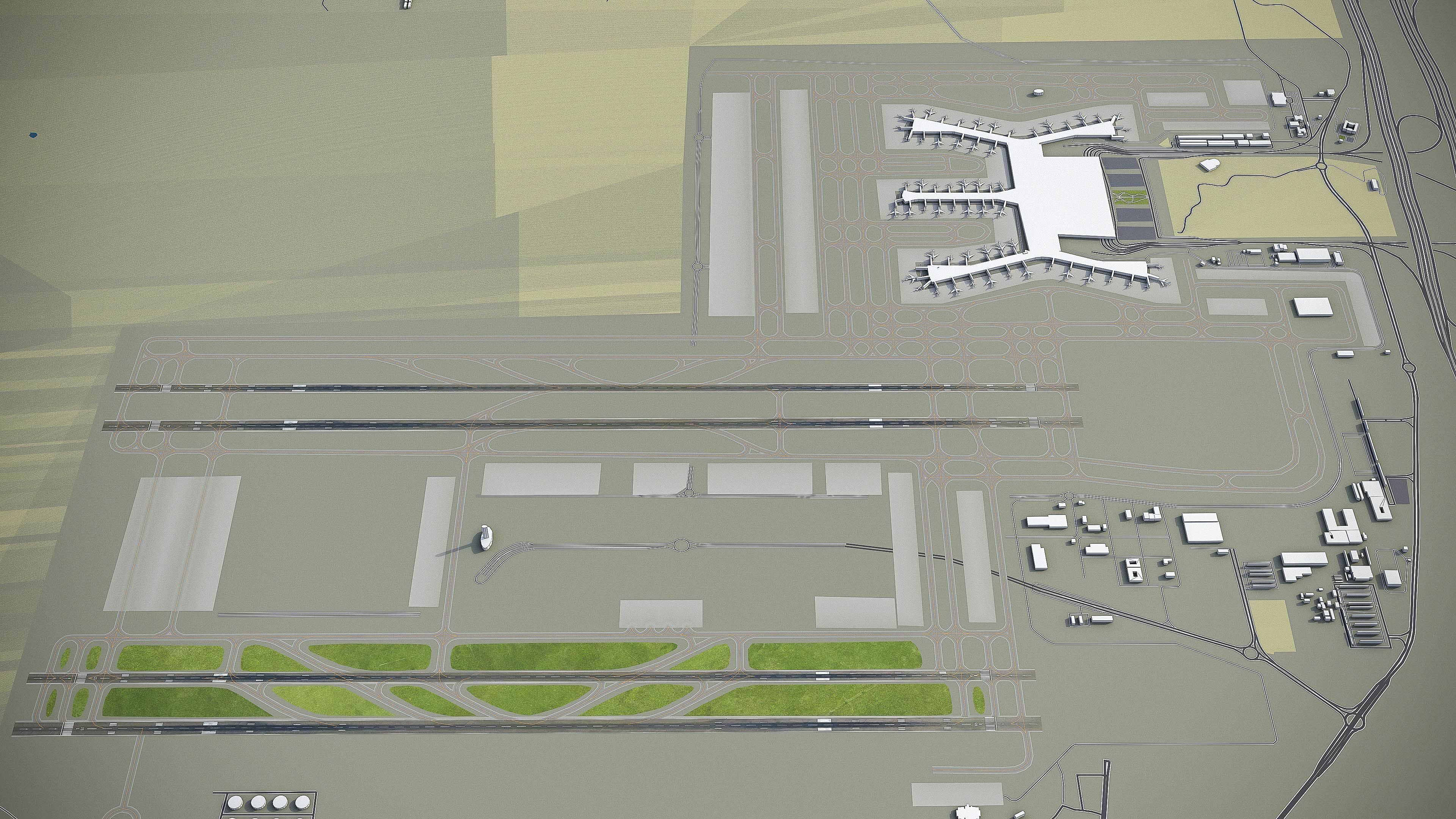 Istanbul - Airport - IST Low-poly 3D model_1