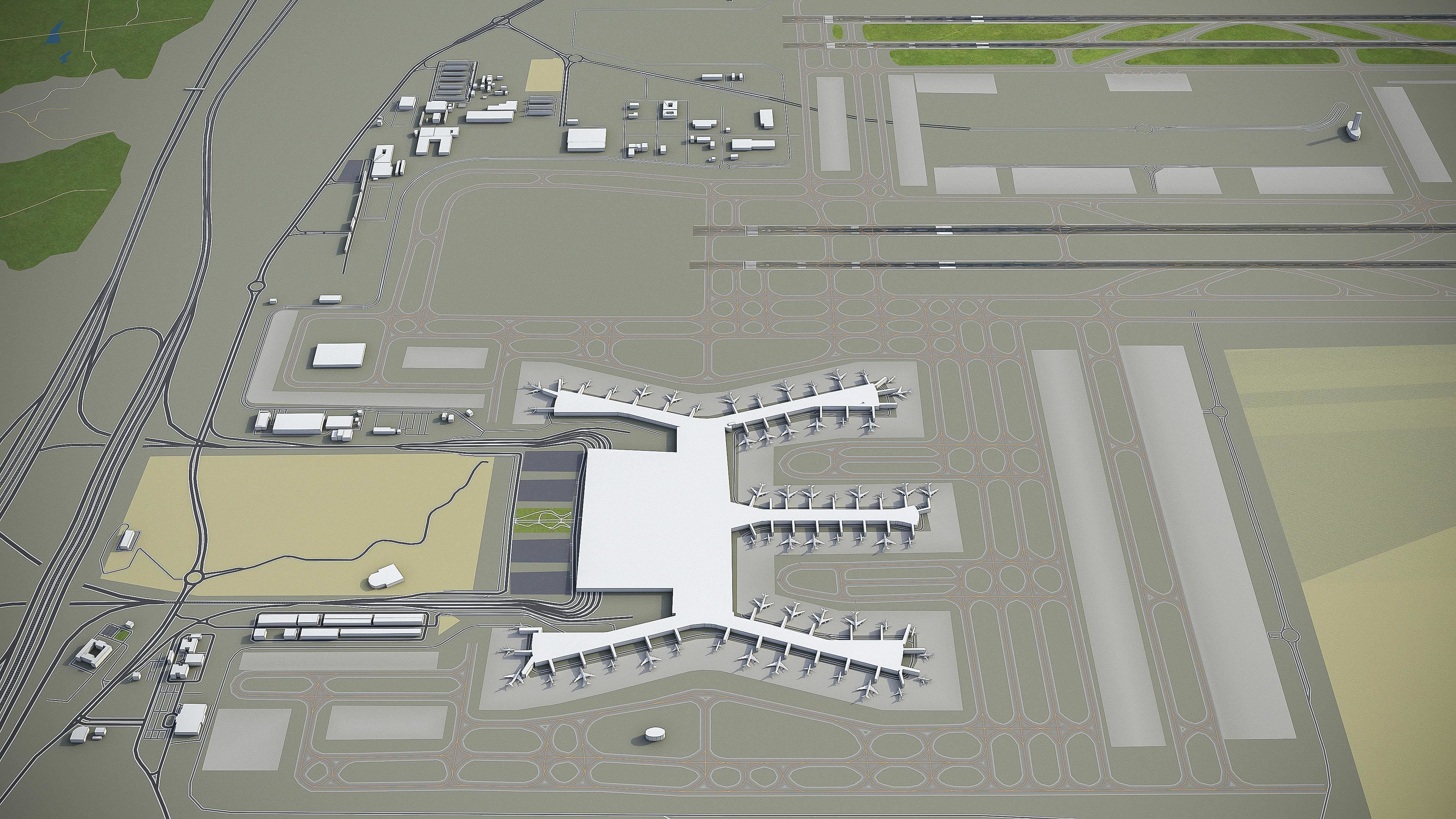 Istanbul - Airport - IST Low-poly 3D model_2