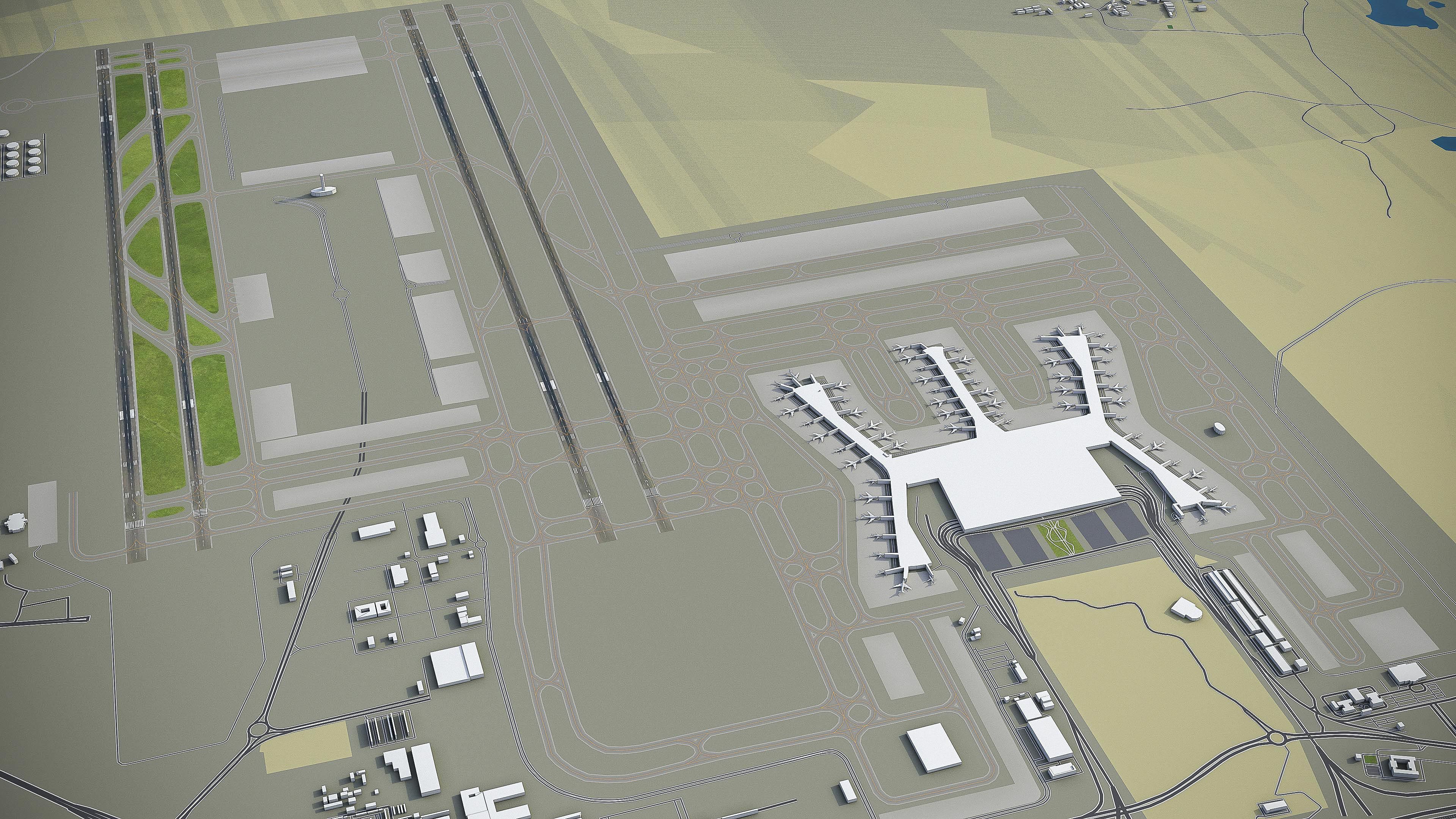 Istanbul - Airport - IST Low-poly 3D model_4