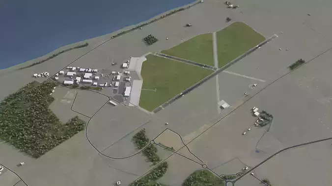 Inverness - Airport - INV Low-poly 3D model