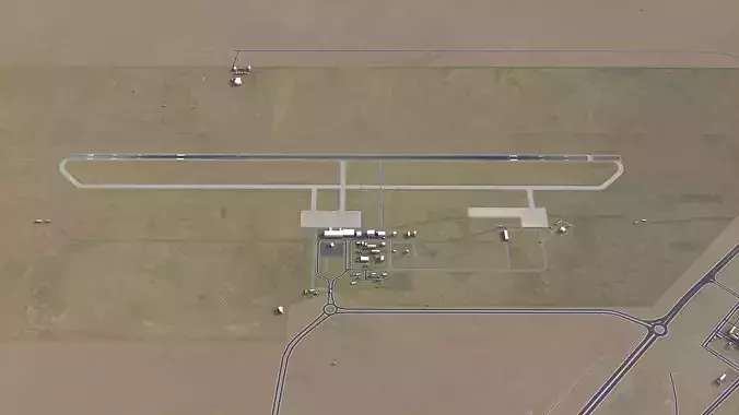 Hafar Al Batin - Al Qaisumah Airport - AQI Low-poly 3D model