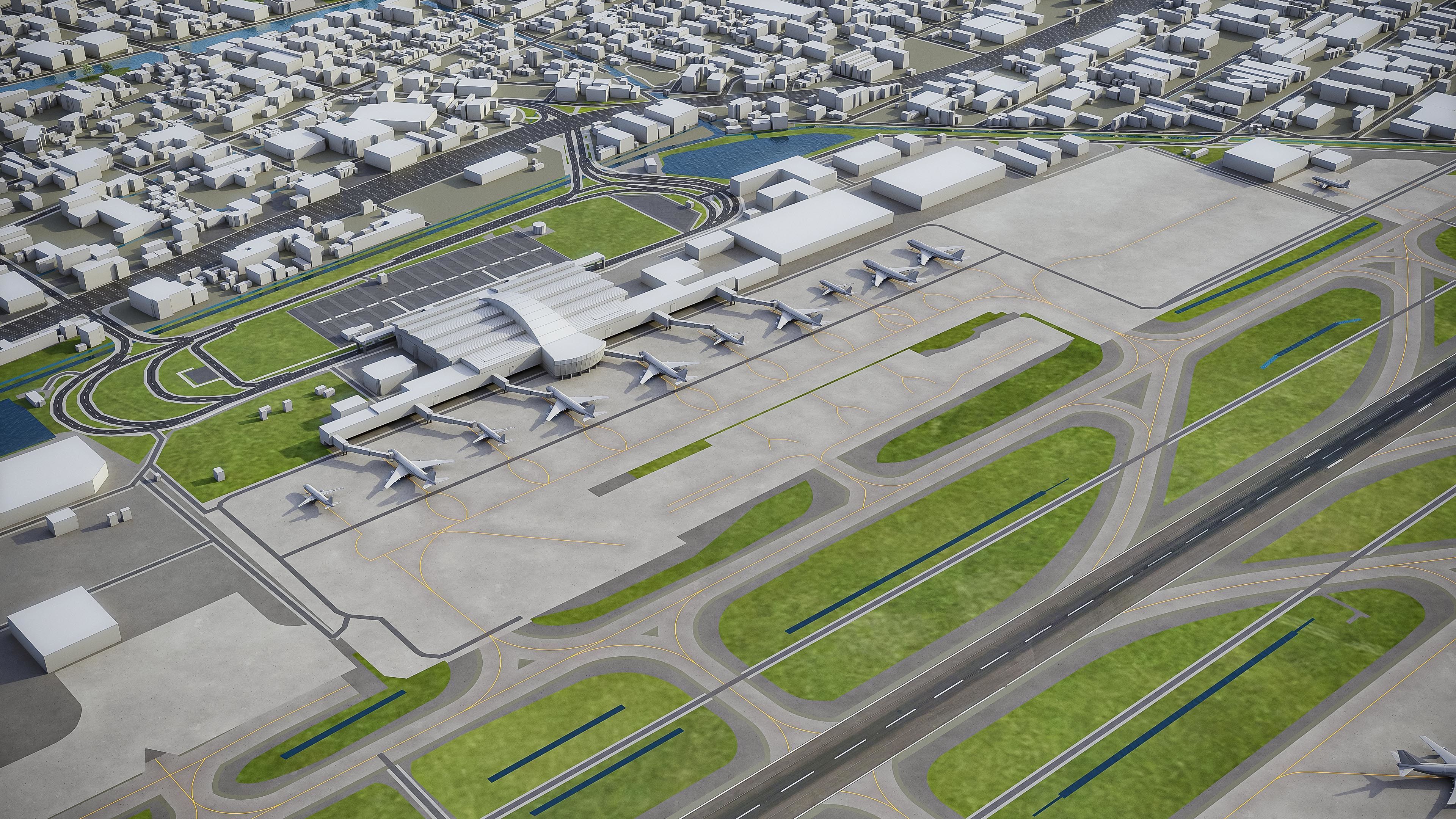 Fukuoka - Airport - FUK Low-poly 3D model_2