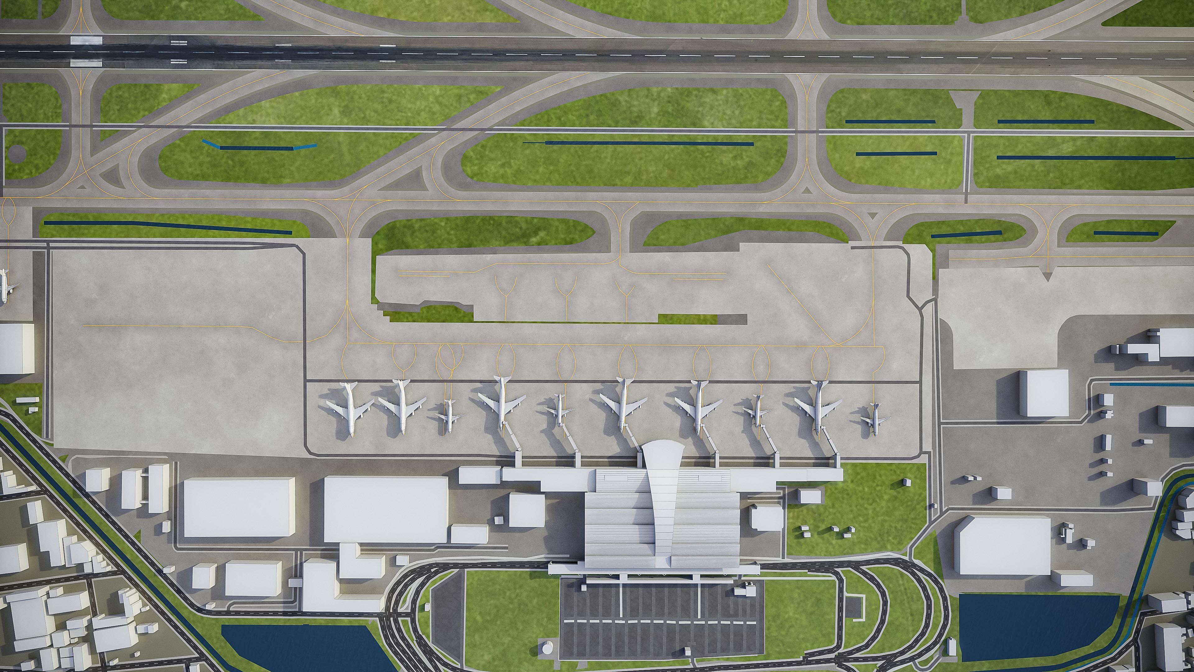 Fukuoka - Airport - FUK Low-poly 3D model_5