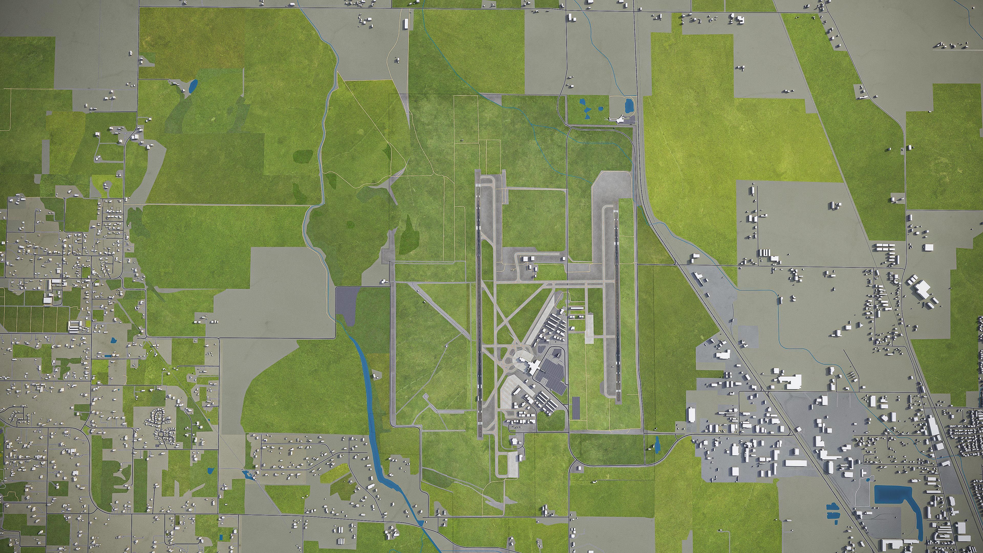 Eugene - Airport - EUG Low-poly 3D model_6