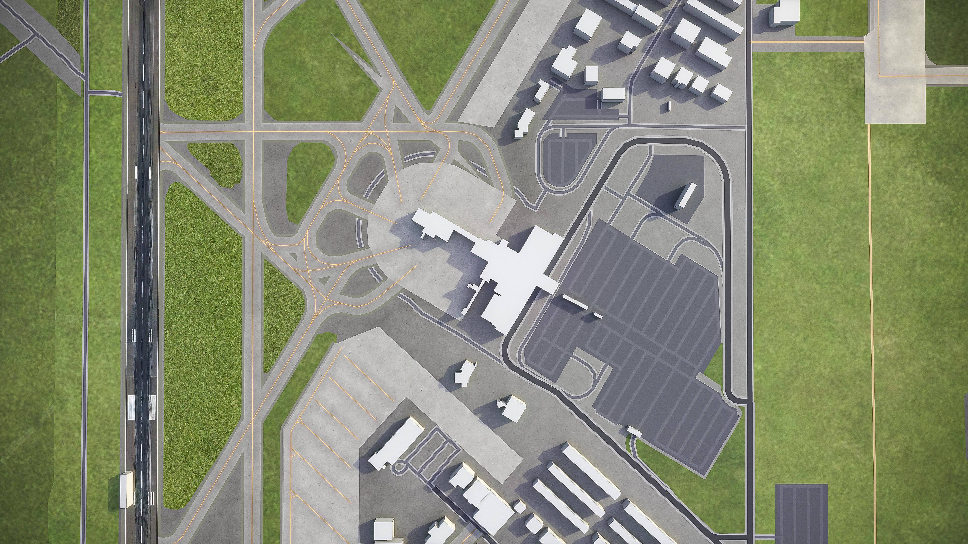 Eugene - Airport - EUG Low-poly 3D model_5