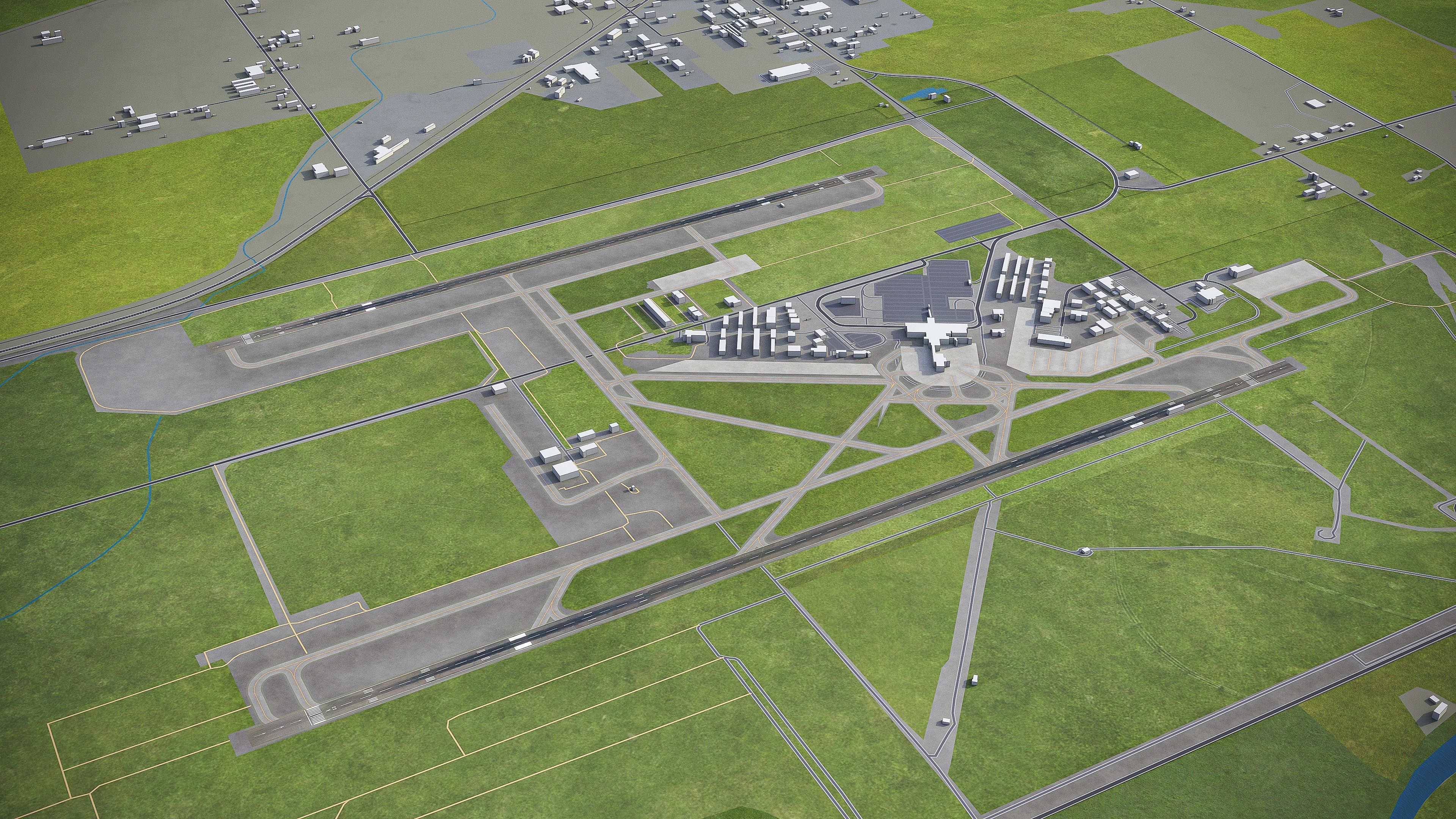 Eugene - Airport - EUG Low-poly 3D model_4