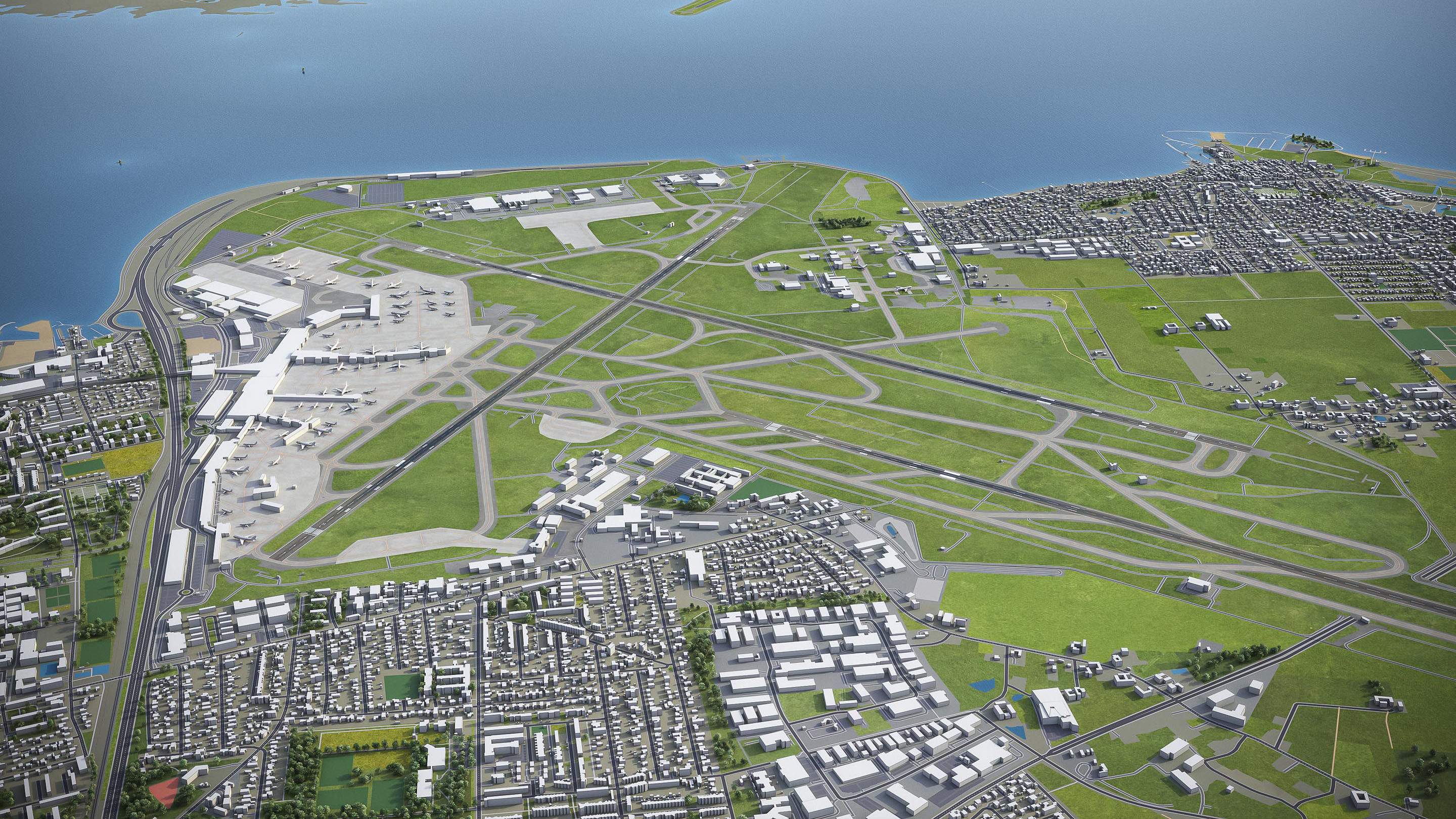 Copenhagen - Kastrup Airport - CPH Low-poly 3D model_2
