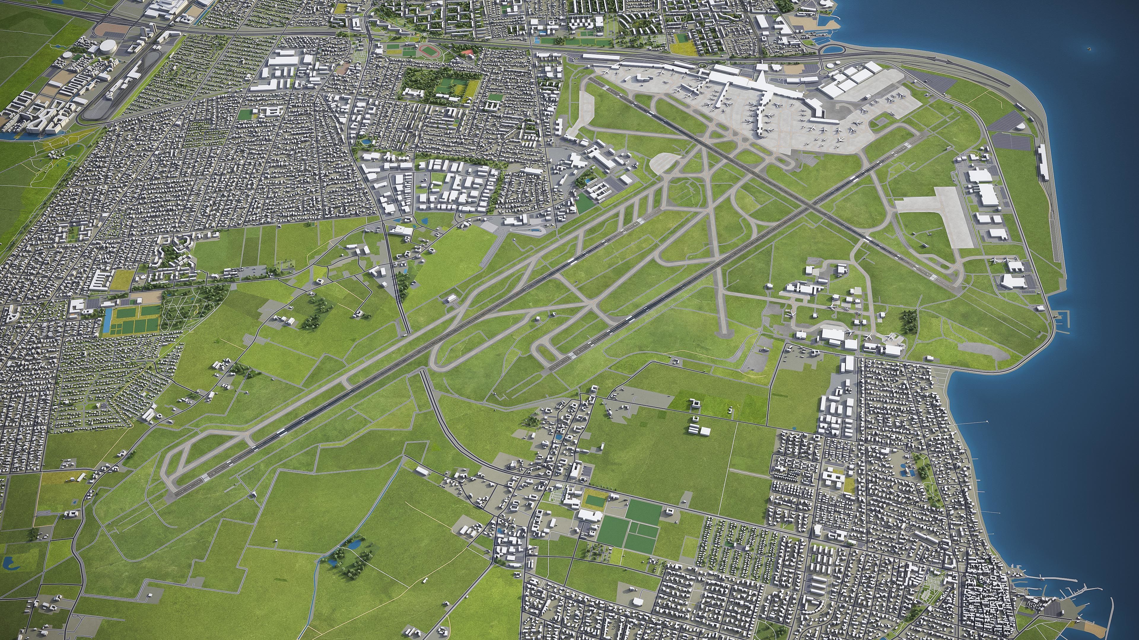 Copenhagen - Kastrup Airport - CPH Low-poly 3D model_3