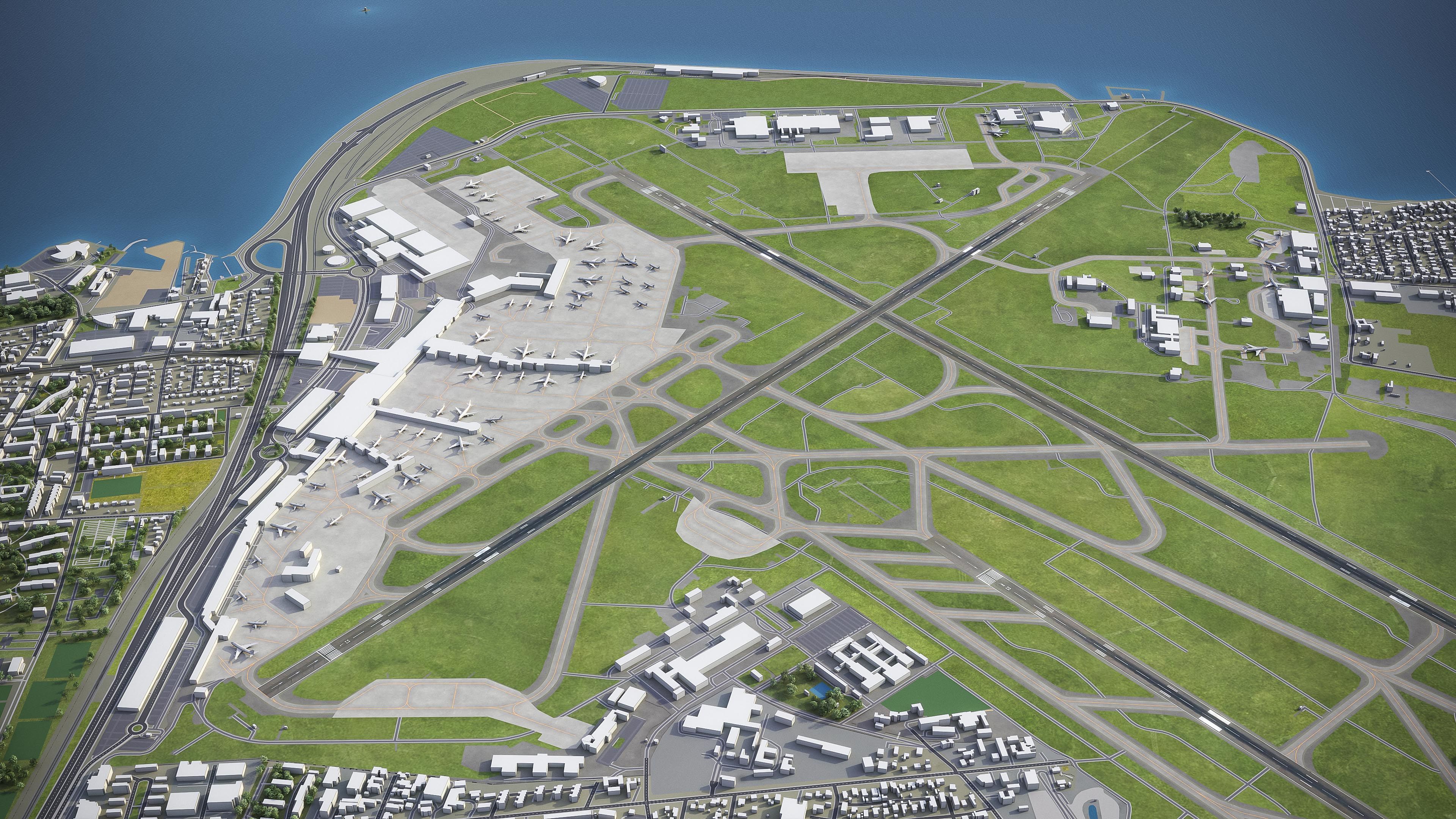 Copenhagen - Kastrup Airport - CPH Low-poly 3D model_7