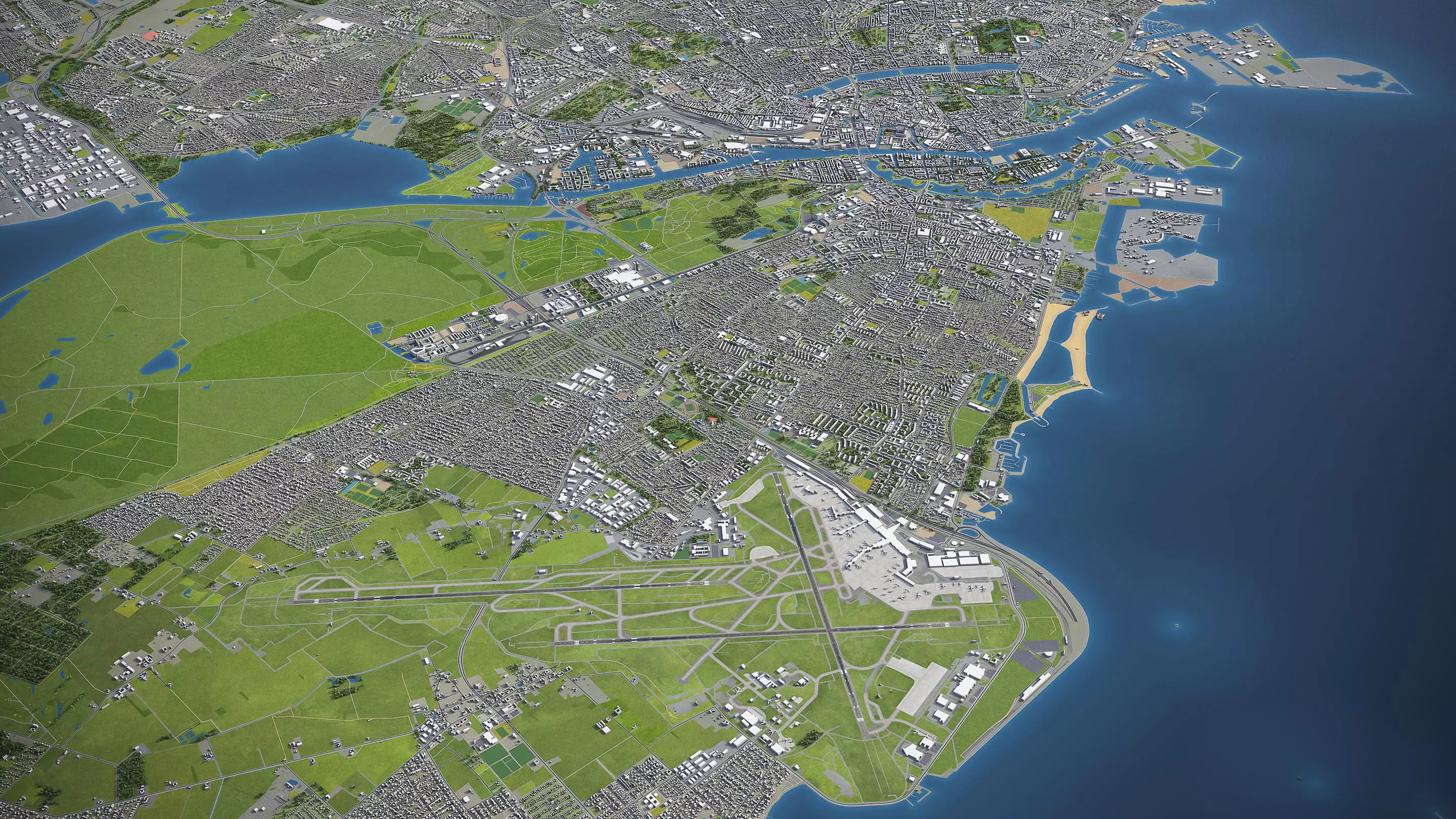 Copenhagen - Kastrup Airport - CPH Low-poly 3D model_0