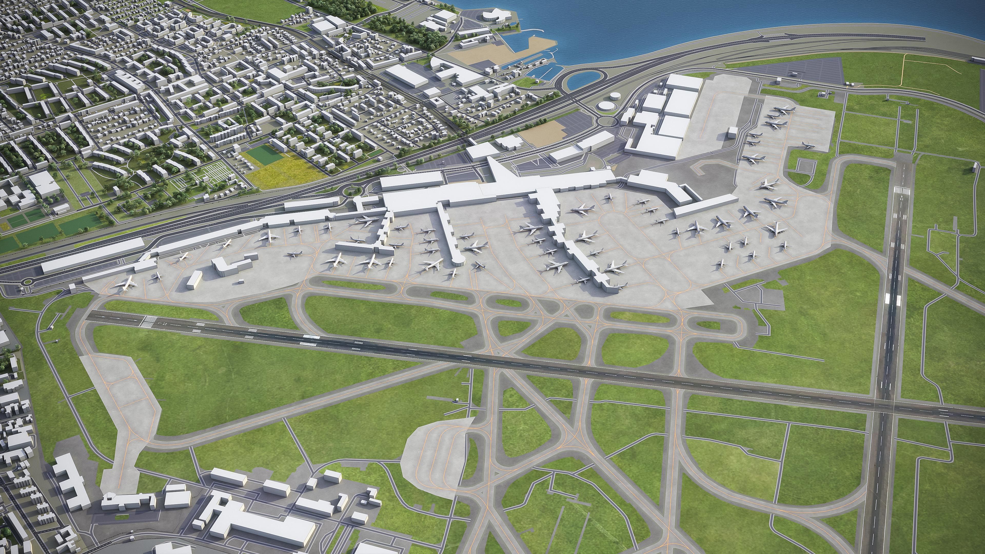 Copenhagen - Kastrup Airport - CPH Low-poly 3D model_8