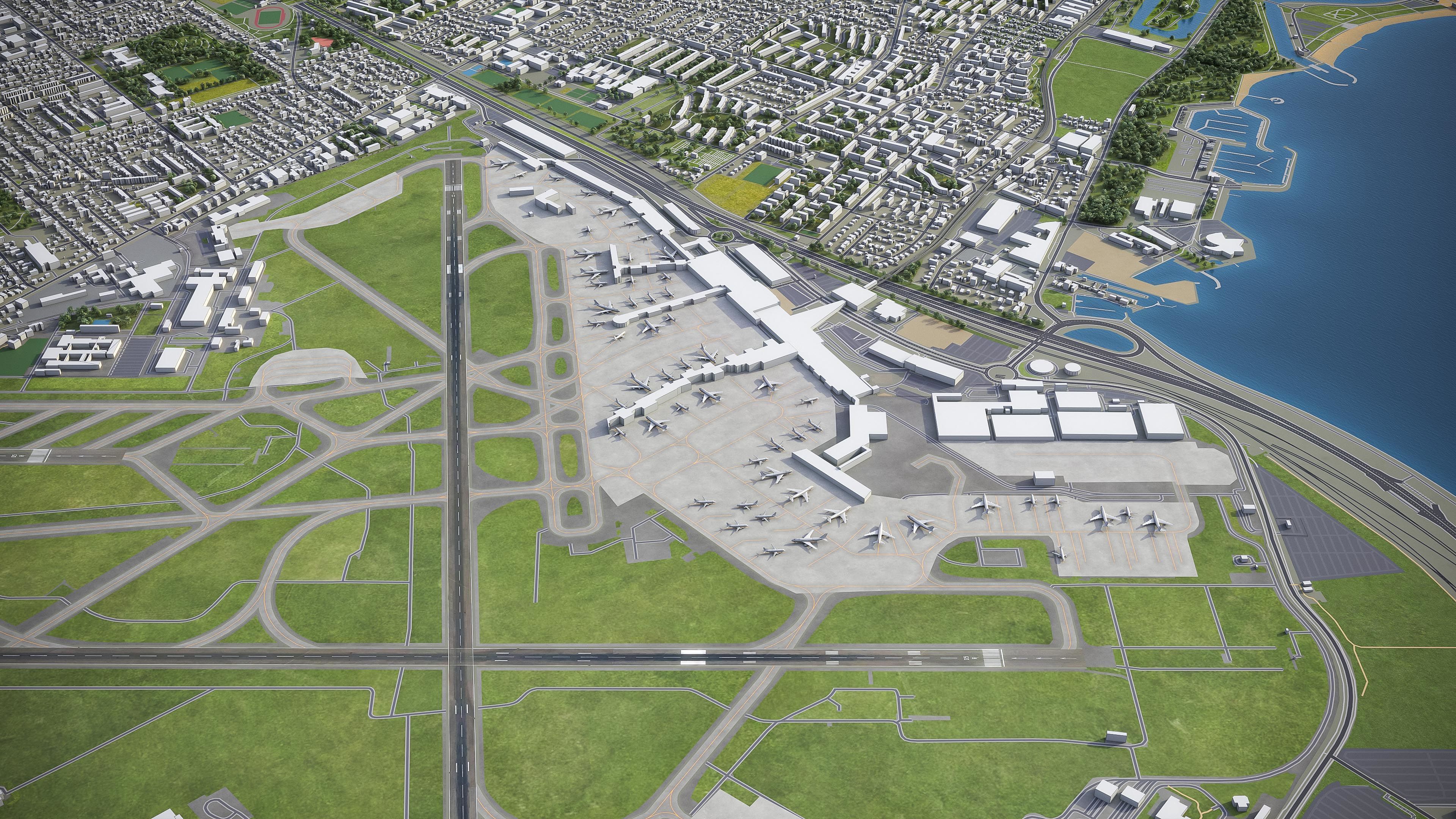 Copenhagen - Kastrup Airport - CPH Low-poly 3D model_4