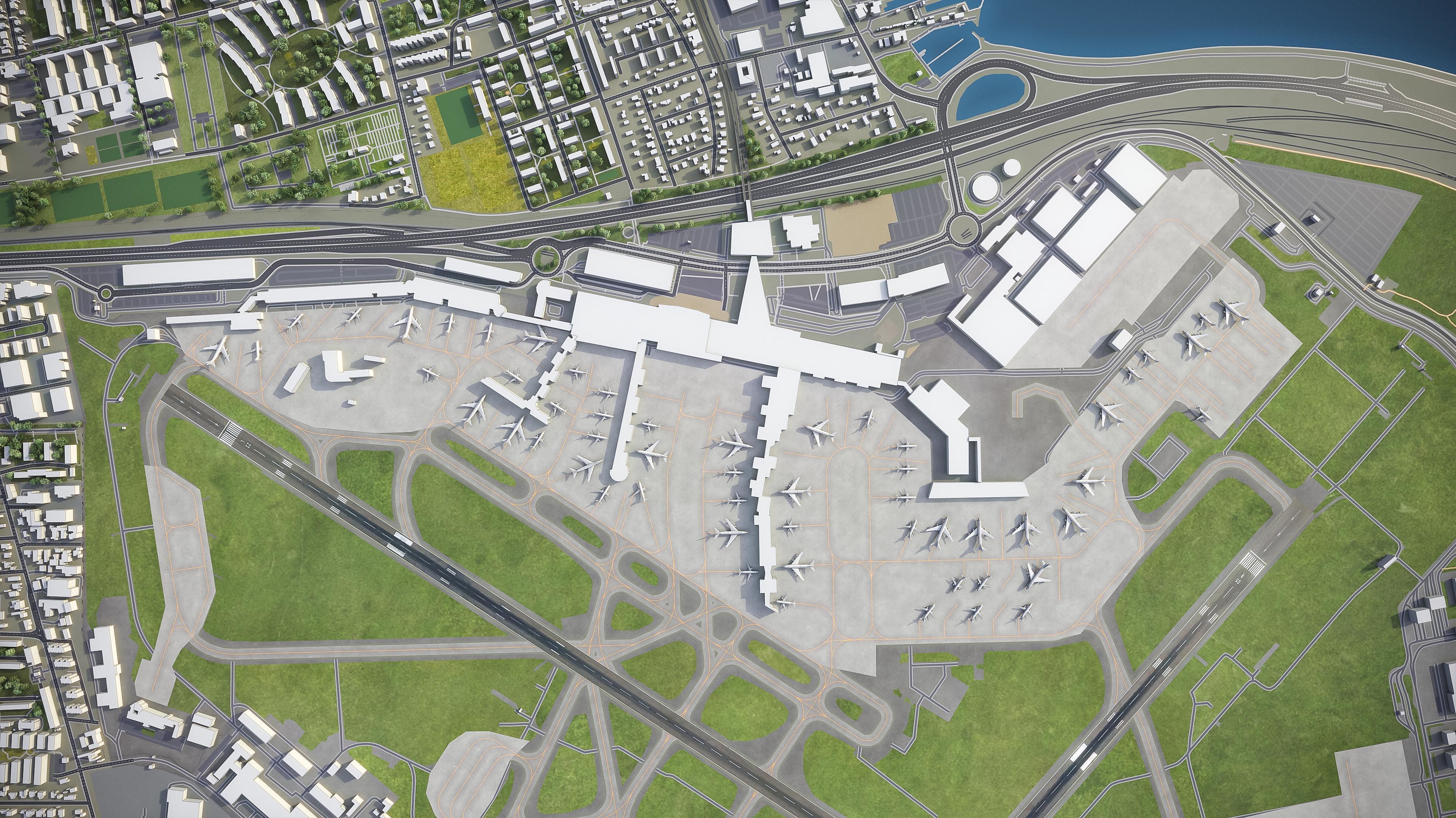 Copenhagen - Kastrup Airport - CPH Low-poly 3D model_9