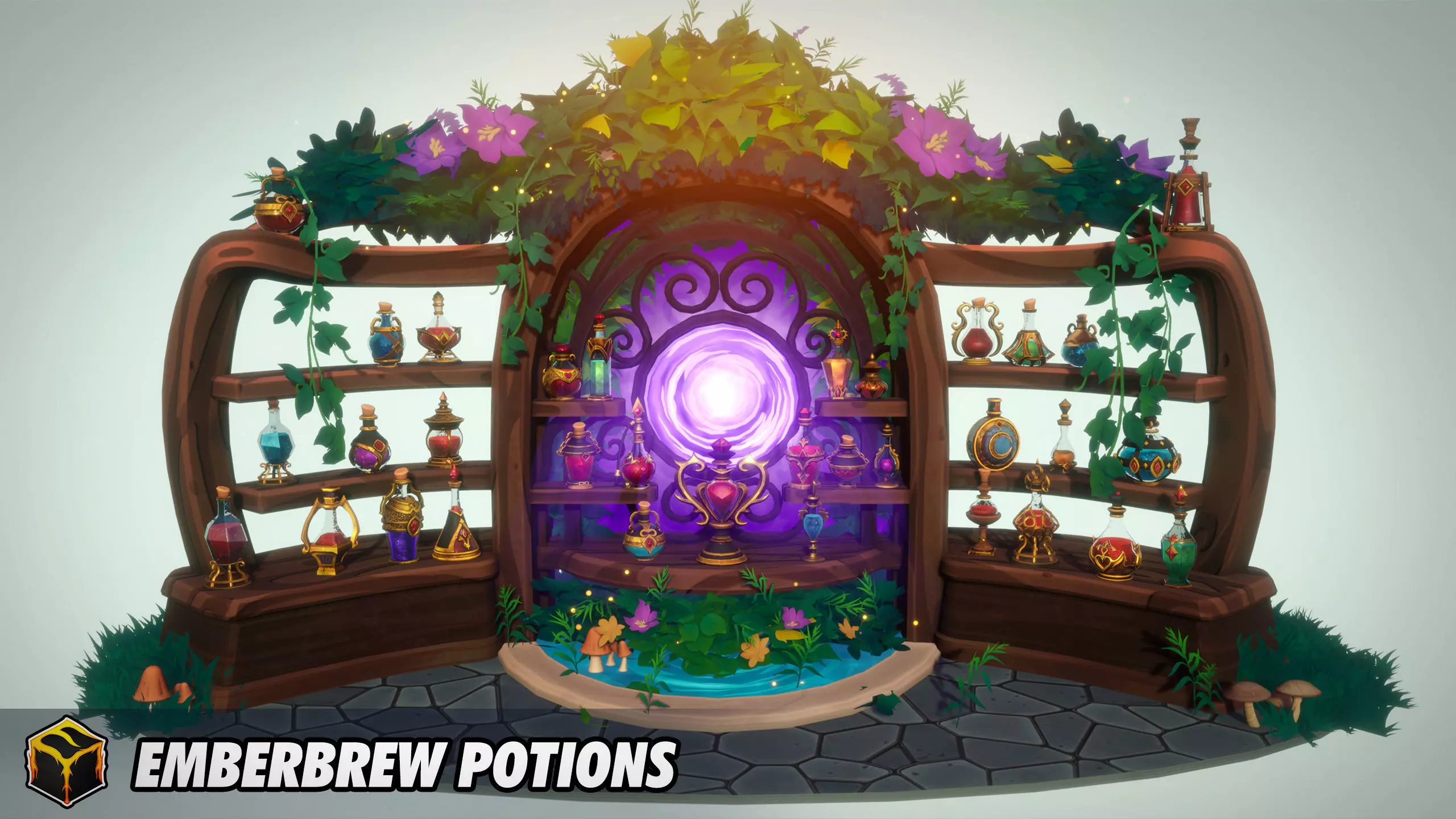 Emberbrew Potions - Stylized Potion Pack FBX and Unreal Engine Low-poly 3D model_0