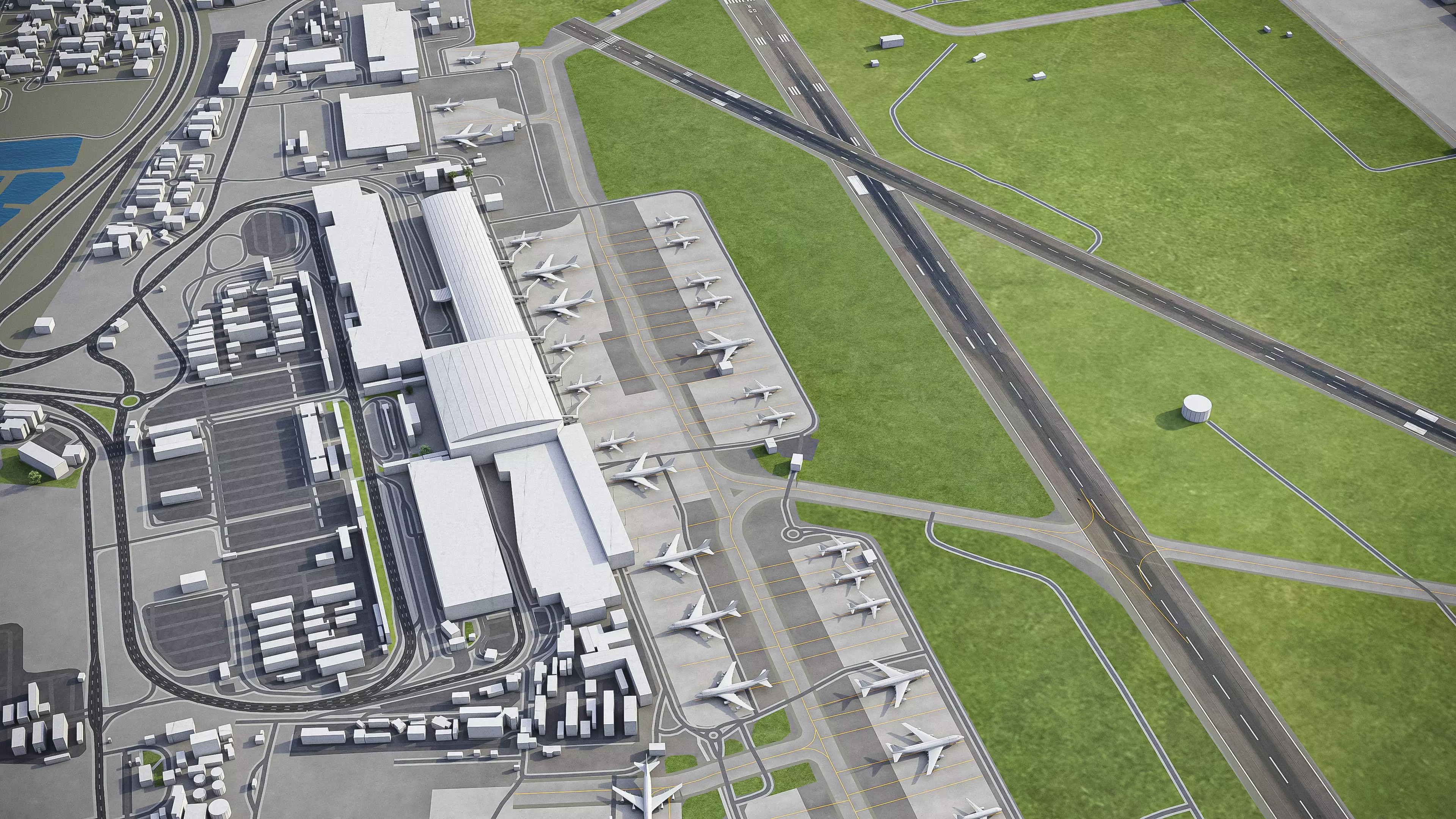 Cape Town - Airport - CPT Low-poly 3D model_0