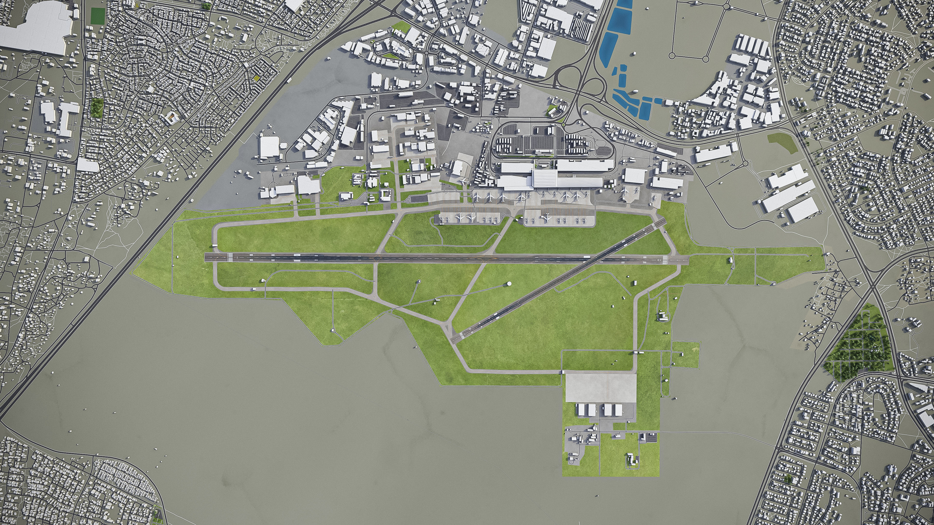 Cape Town - Airport - CPT Low-poly 3D model_9