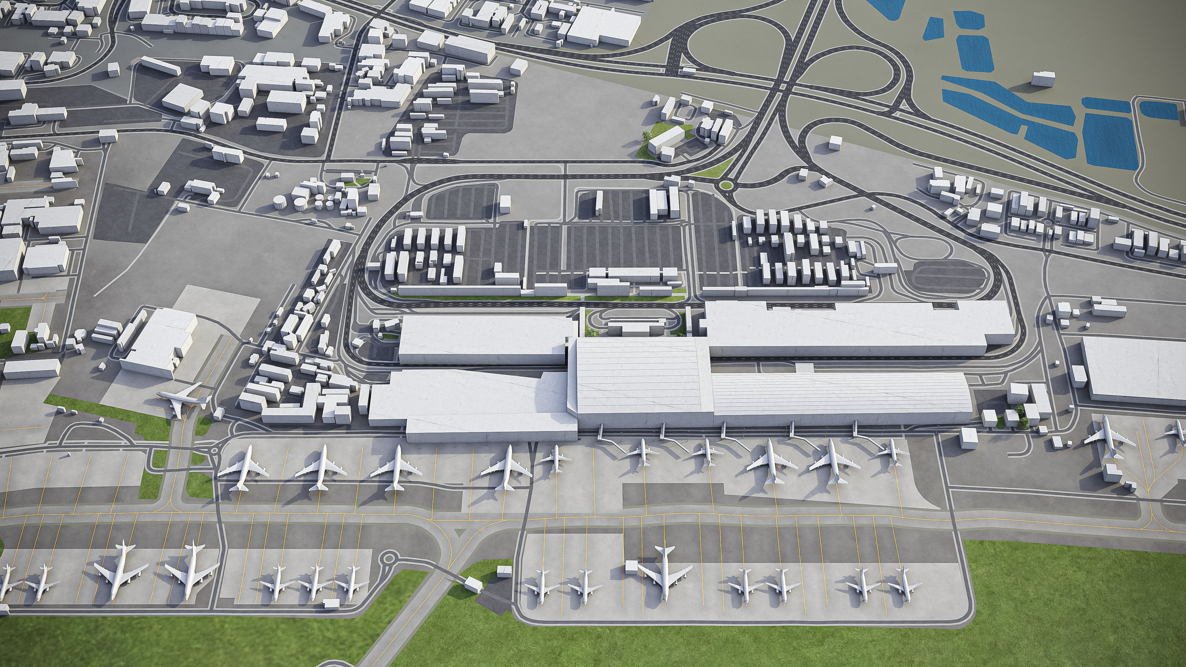 Cape Town - Airport - CPT Low-poly 3D model_1