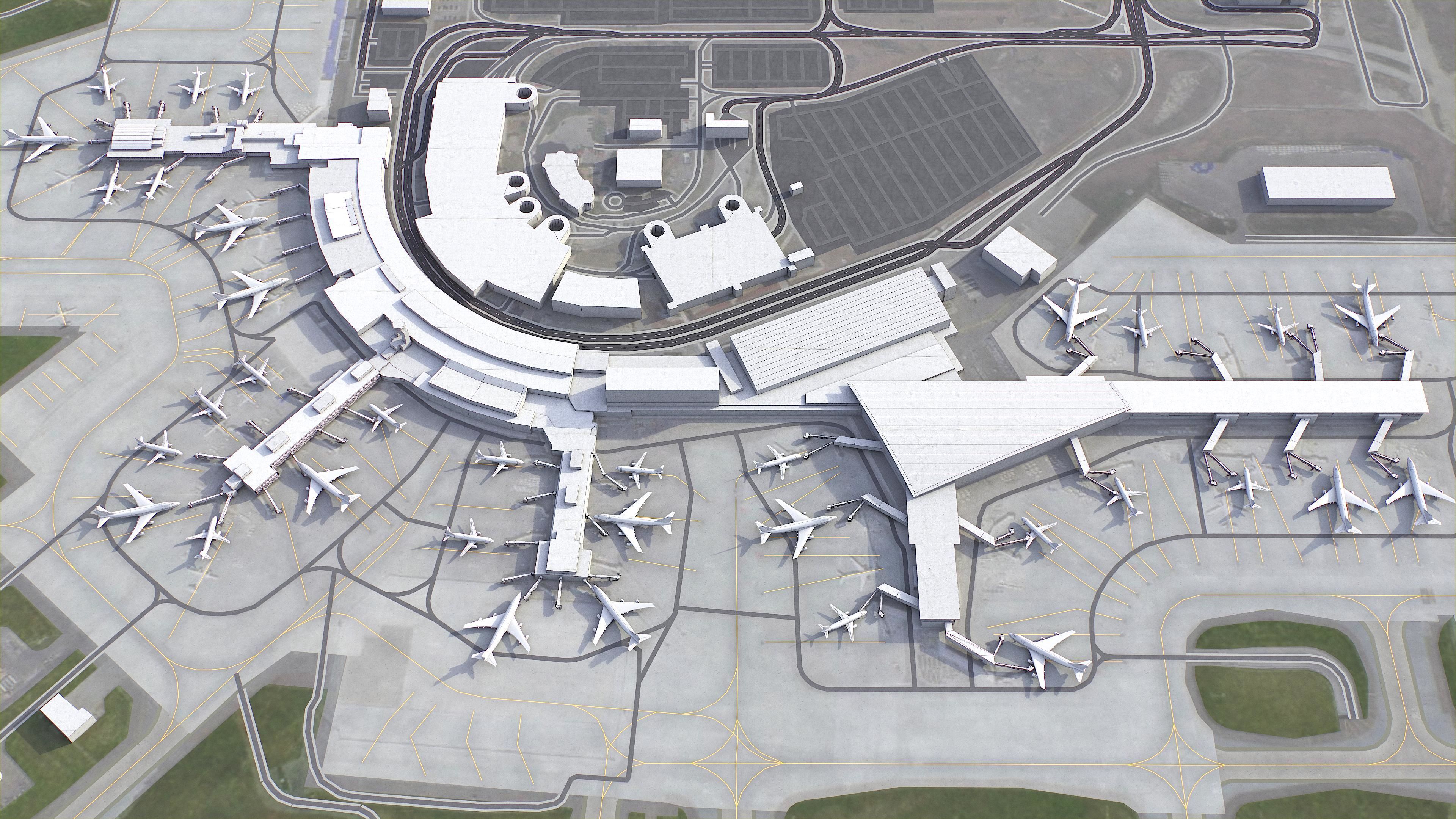 Calgary - International Airport - YYC Low-poly 3D model_5